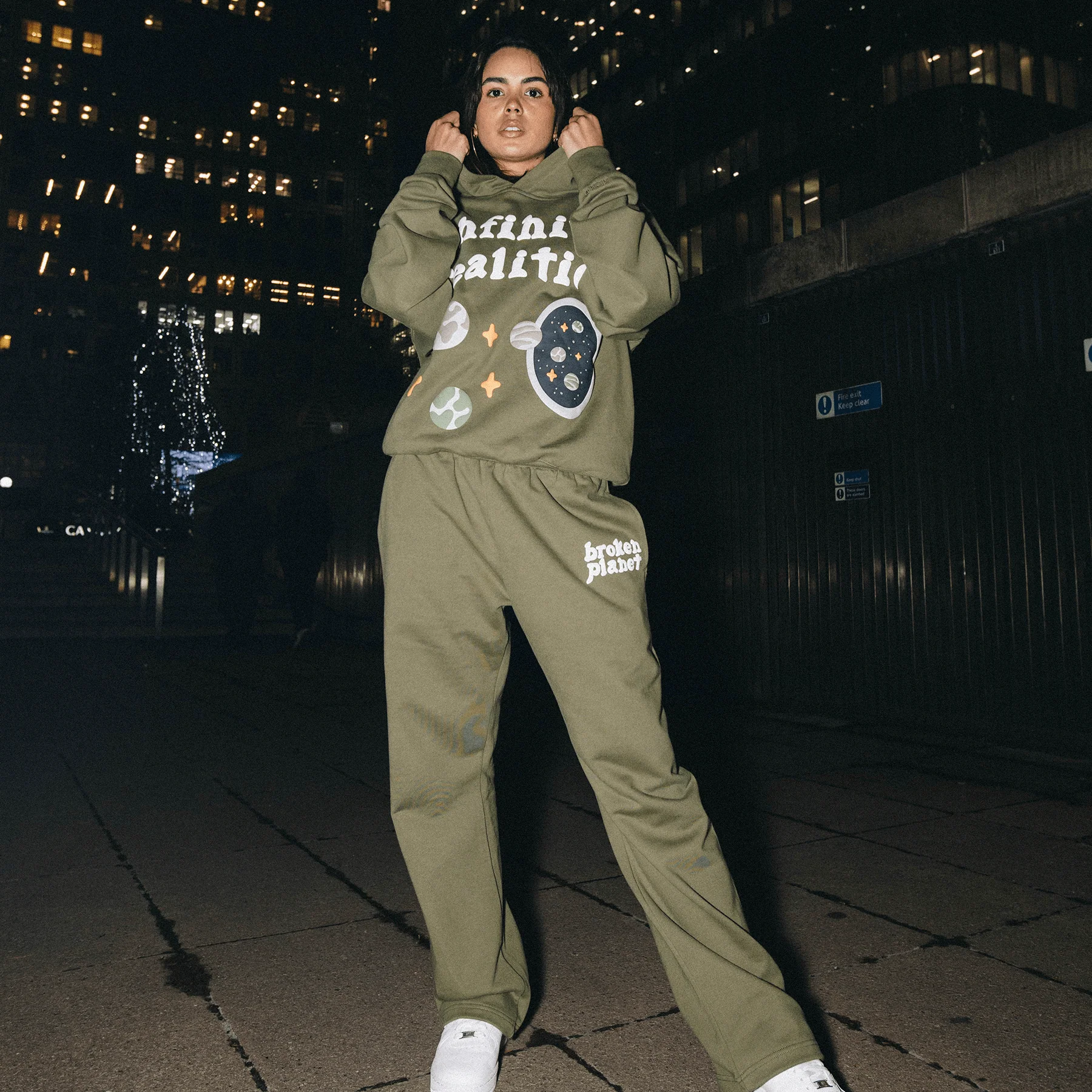 Broken Planet x KG Sweat Pants 'Olive Green' - Image 4