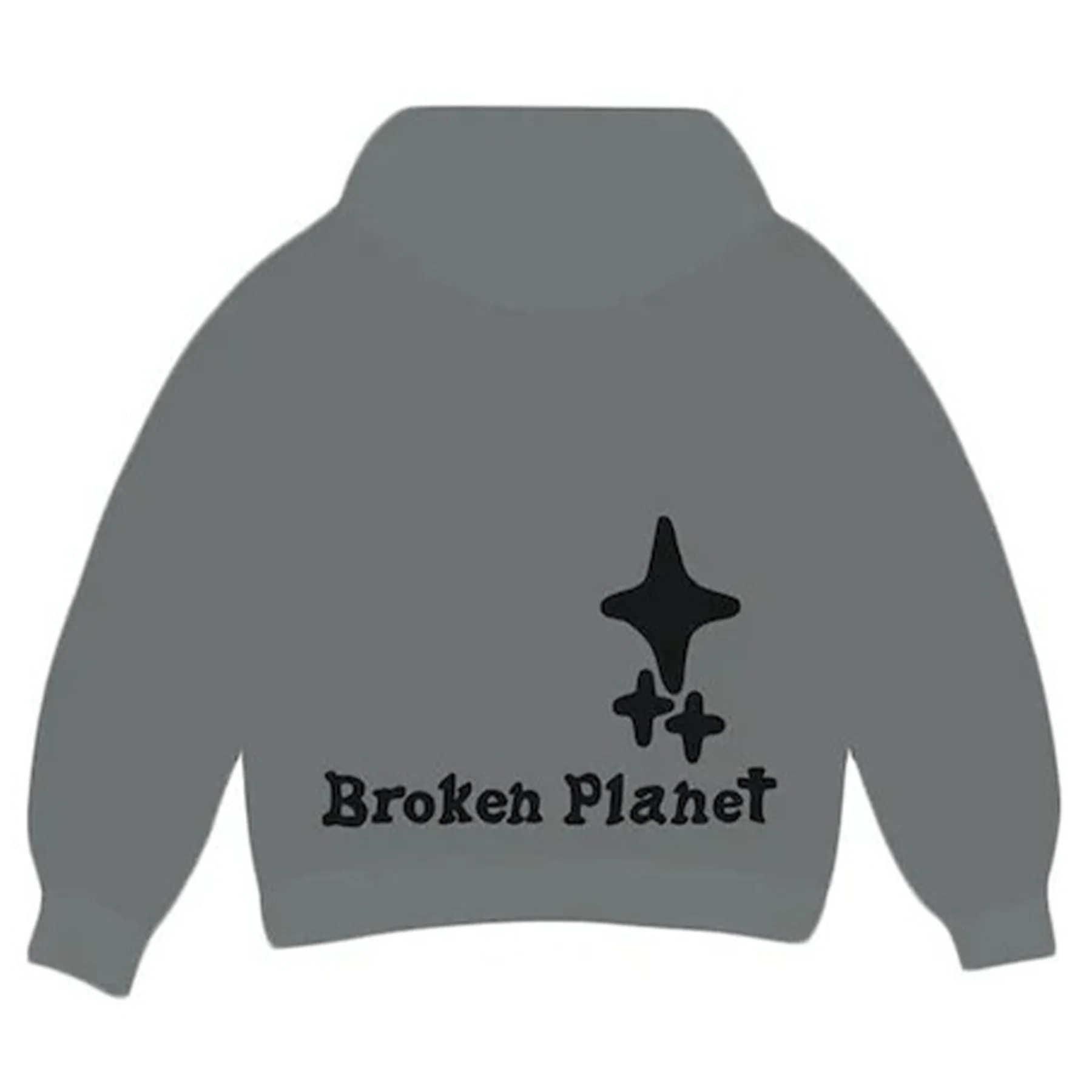 Broken Planet Hoodie 'Hidden In The Dark' - Shadow Grey - Image 2
