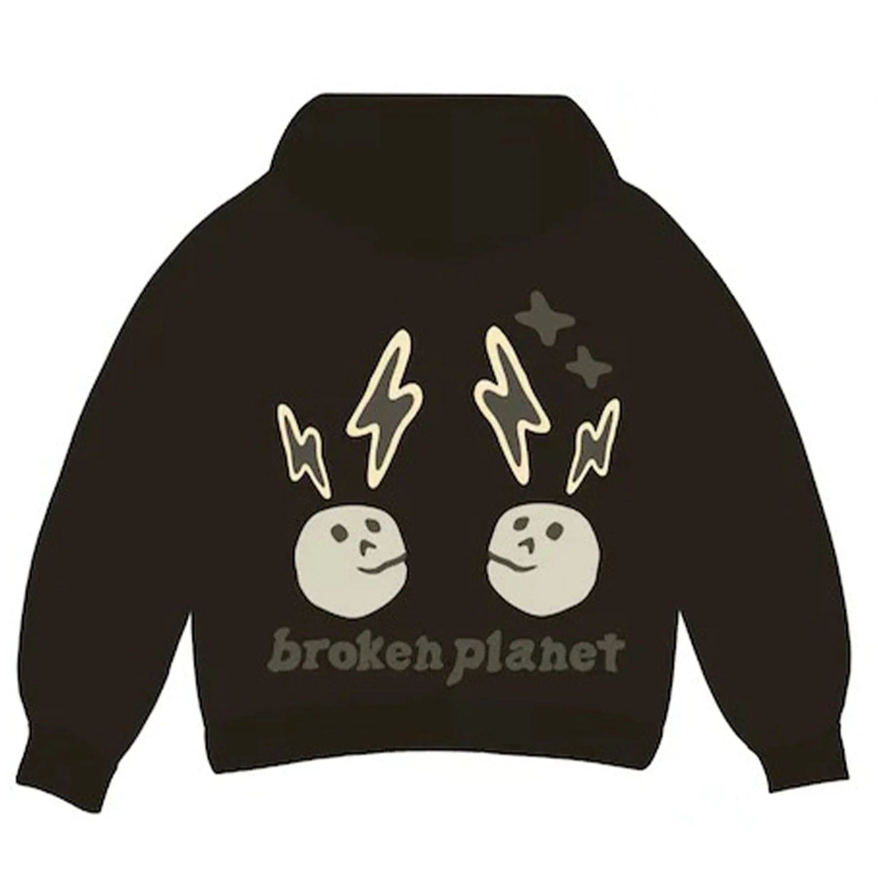 Broken Planet Hoodie 'Shift Of Energy' - Dark Brown - Image 2