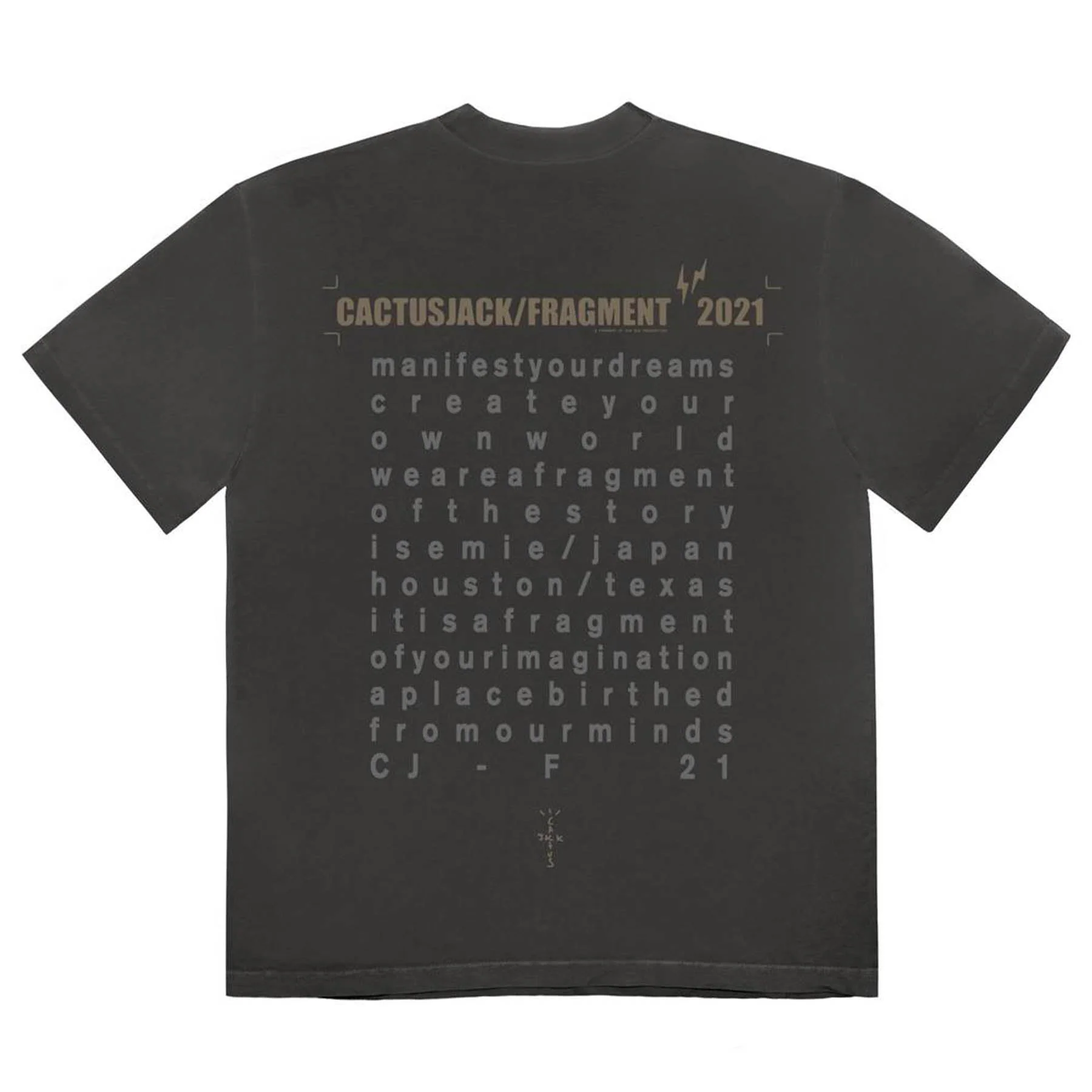 Cactus Jack by Travis Scott For Fragment Create Tee 'Black' - Image 2