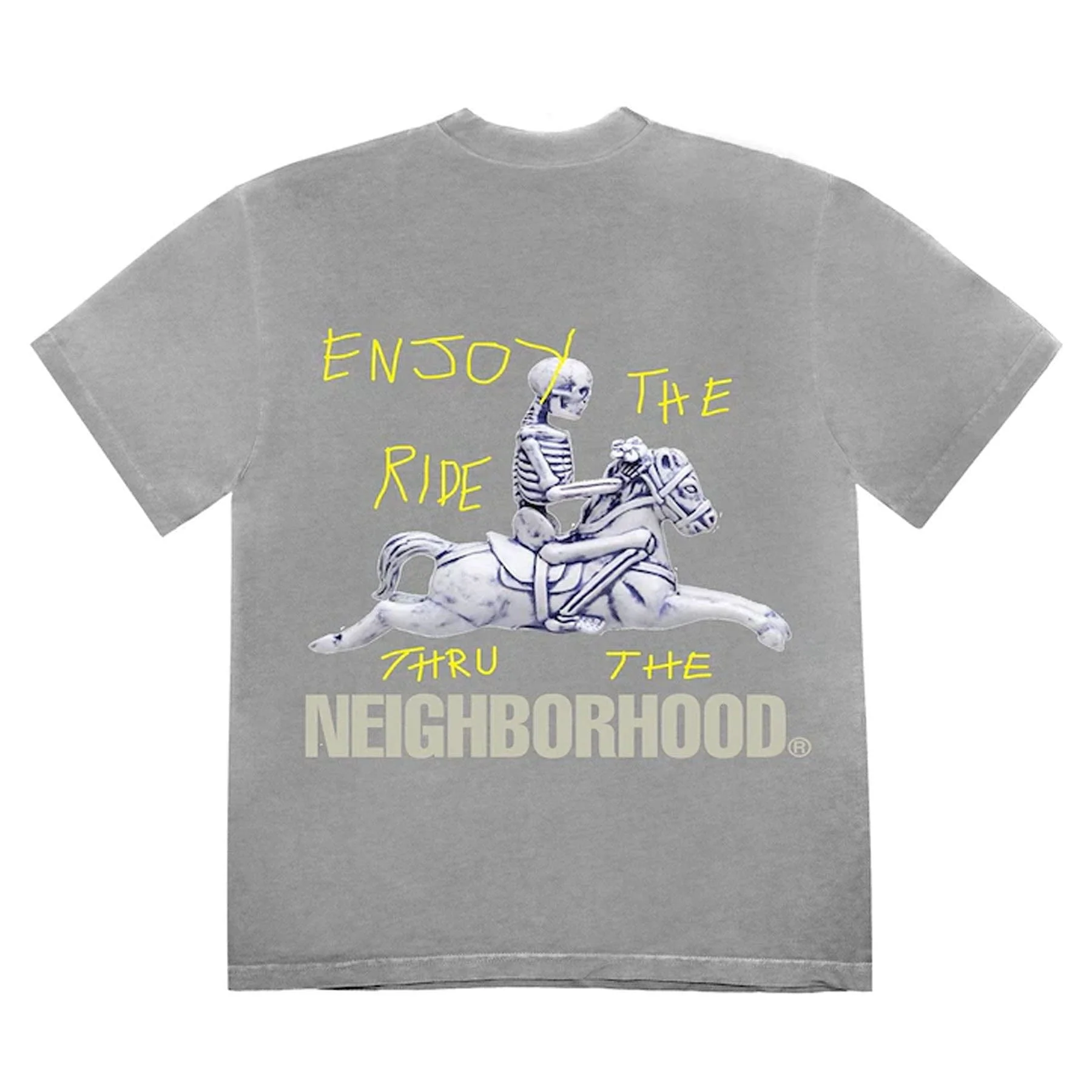 Cactus Jack by Travis Scott x Neighborhood Carousel T-Shirt 'Grey' - Image 2
