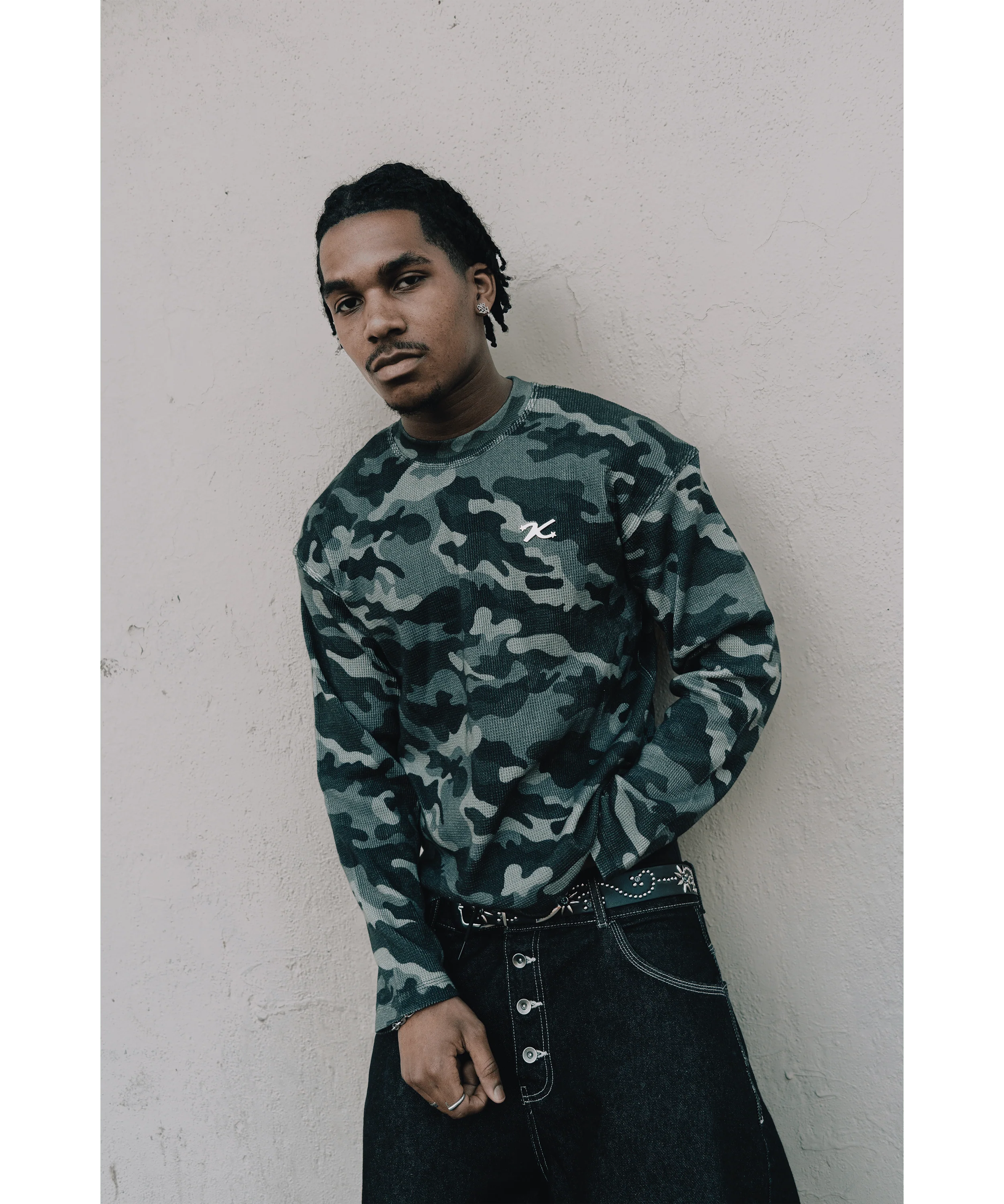 KAIZEN MARKET CAMO WAFFLE LONGSLEEVE - Image 3