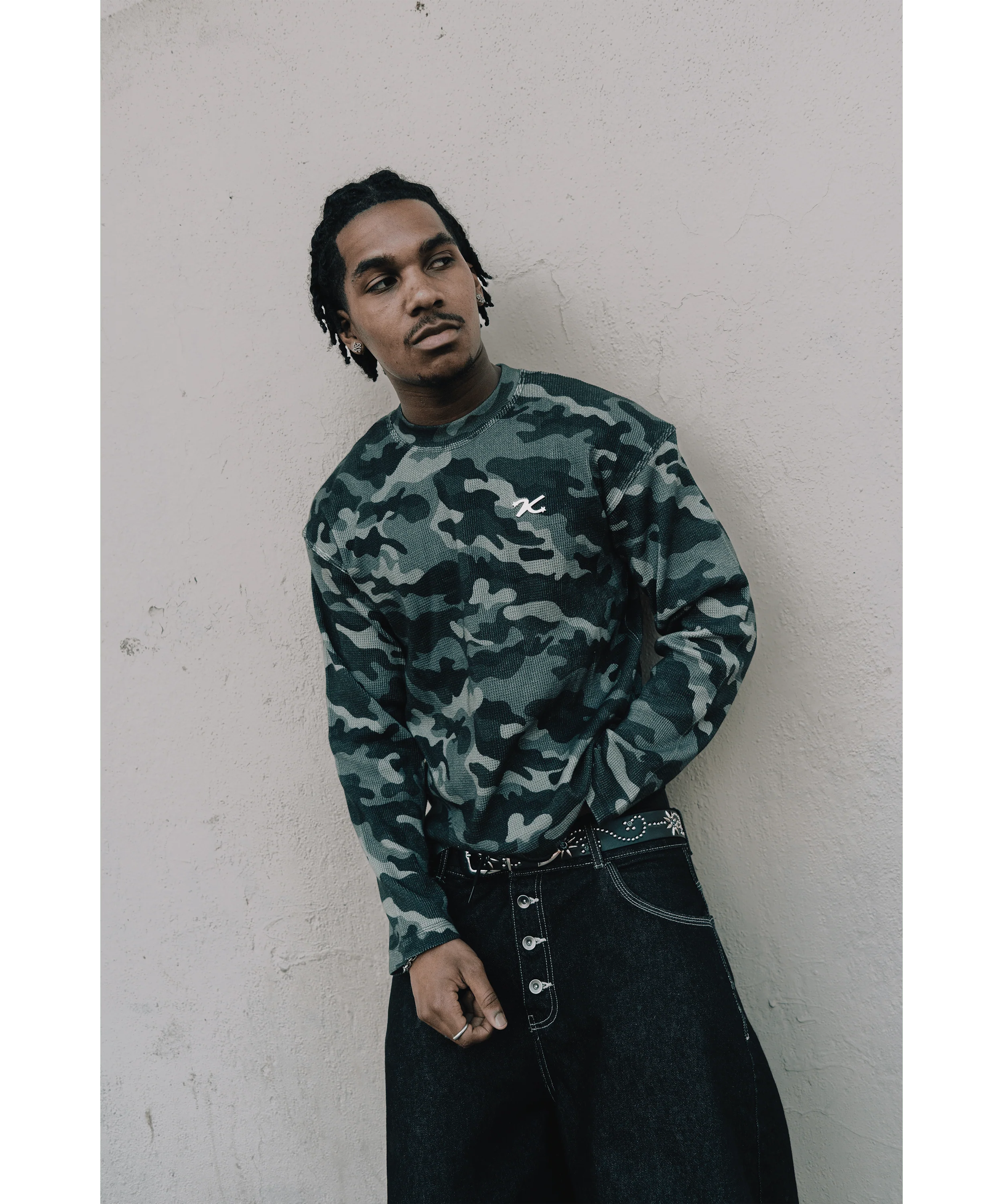 KAIZEN MARKET CAMO WAFFLE LONGSLEEVE - Image 4