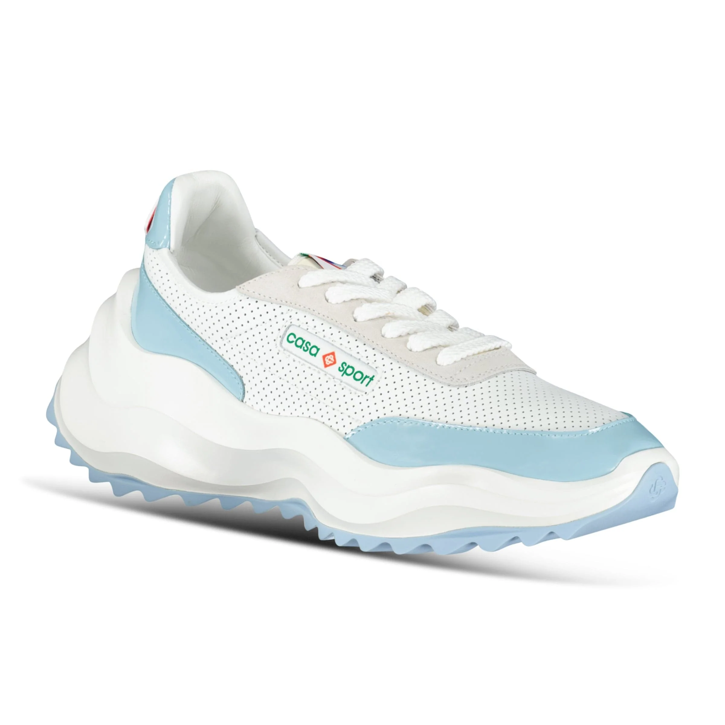 Casablanca Atlantis Chunky Sneakers White & Baby Blue - Image 2