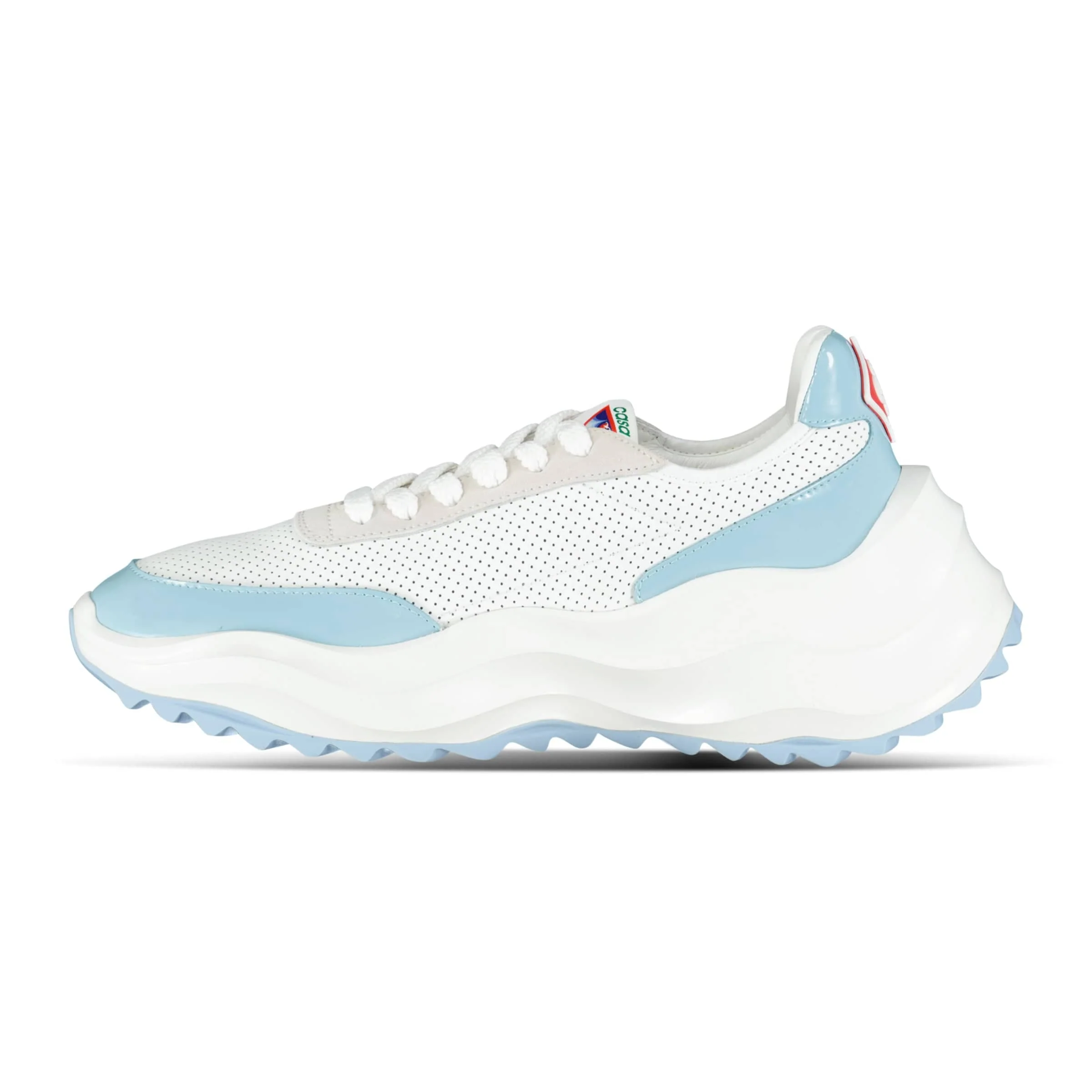 Casablanca Atlantis Chunky Sneakers White & Baby Blue - Image 3