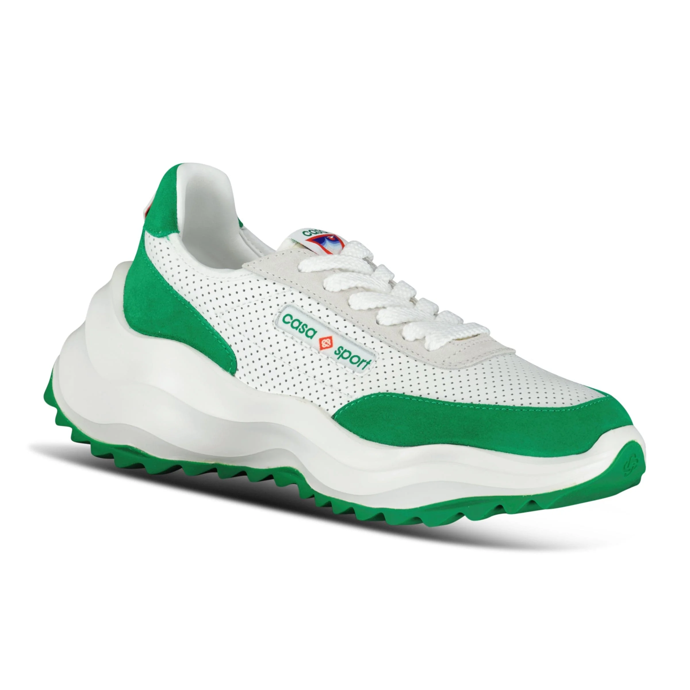 Casablanca Atlantis Chunky Sneakers White & Green - Image 3