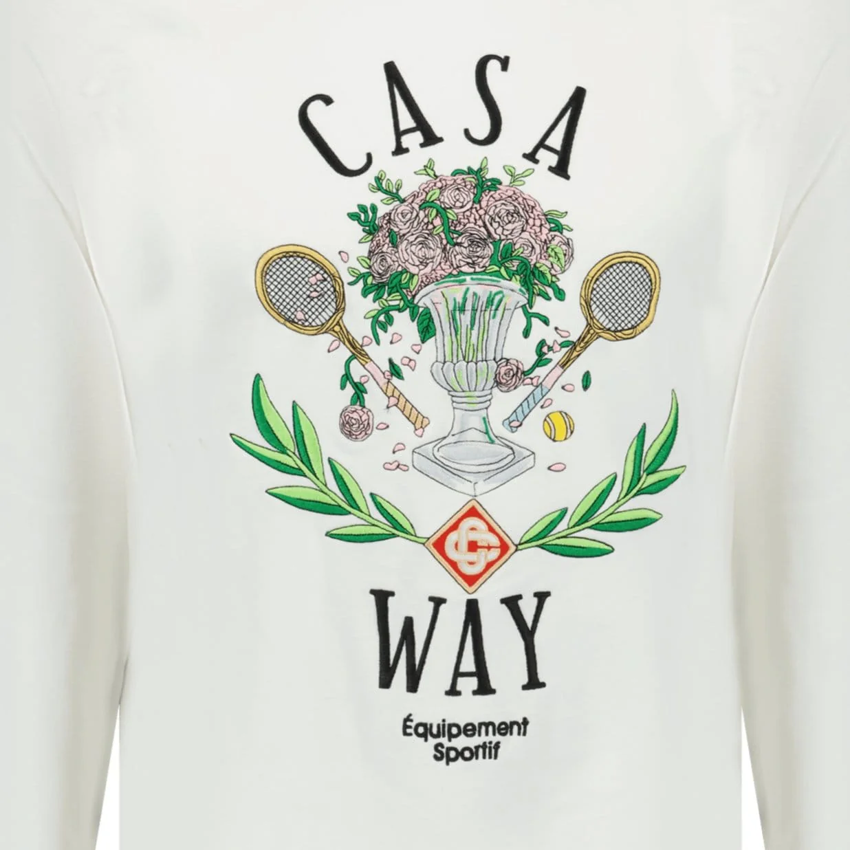 Casablanca 'Casa Way' Graphic Print Sweatshirt White - Image 2