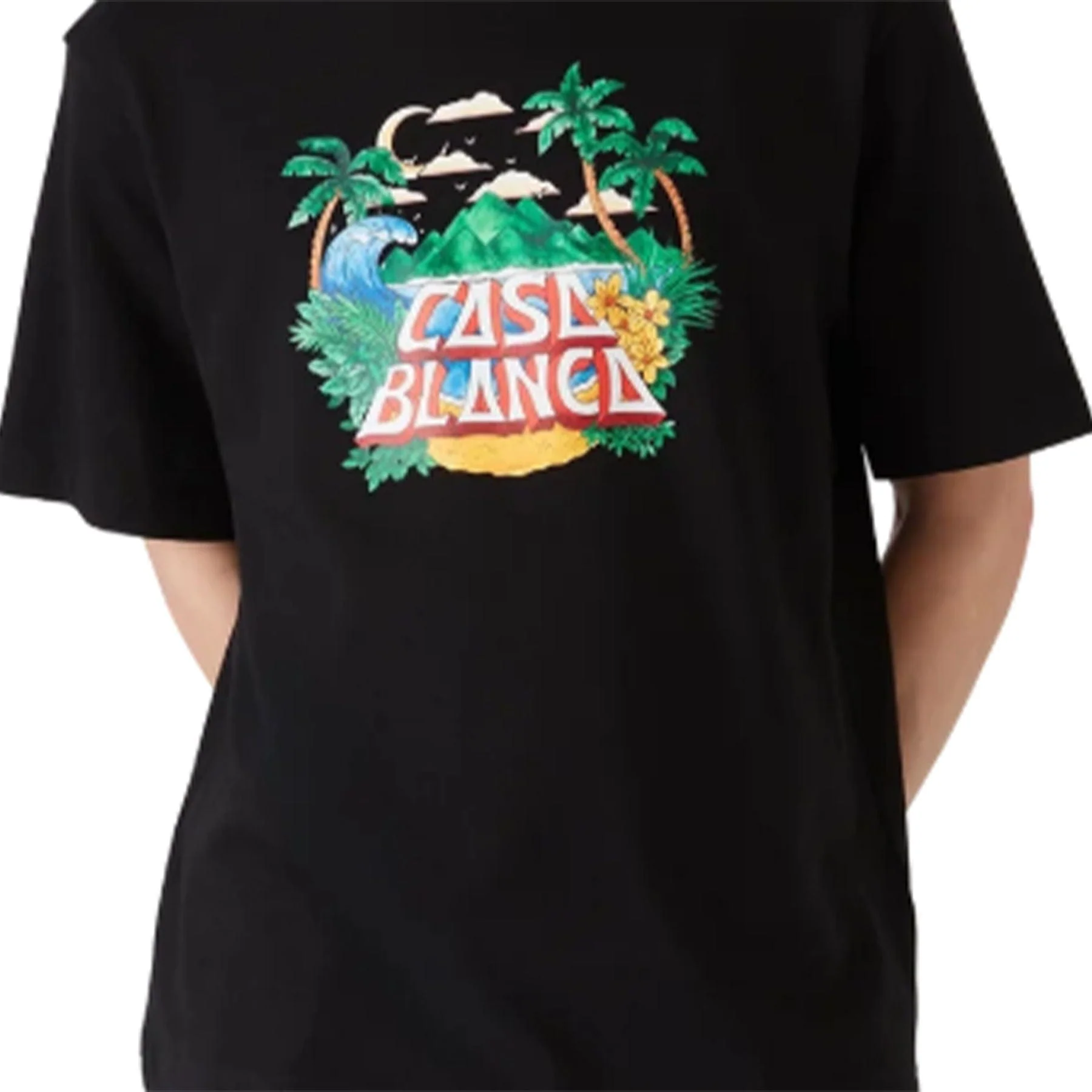 Casablanca Casa Beach Wave T-Shirt 'Black' - Image 2