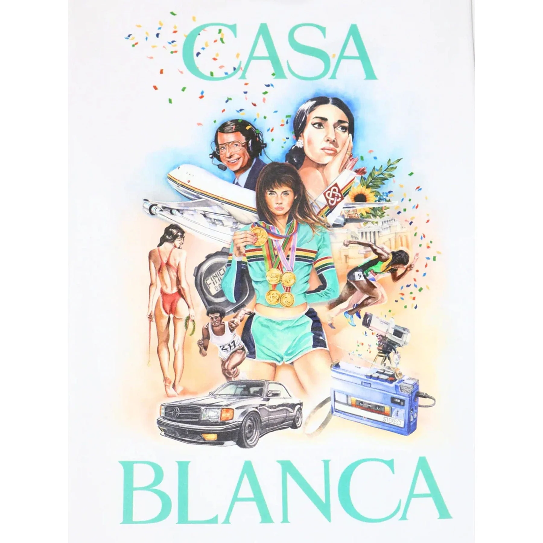 Casablanca Celebration Du Sport T-Shirt 'White' - Image 2