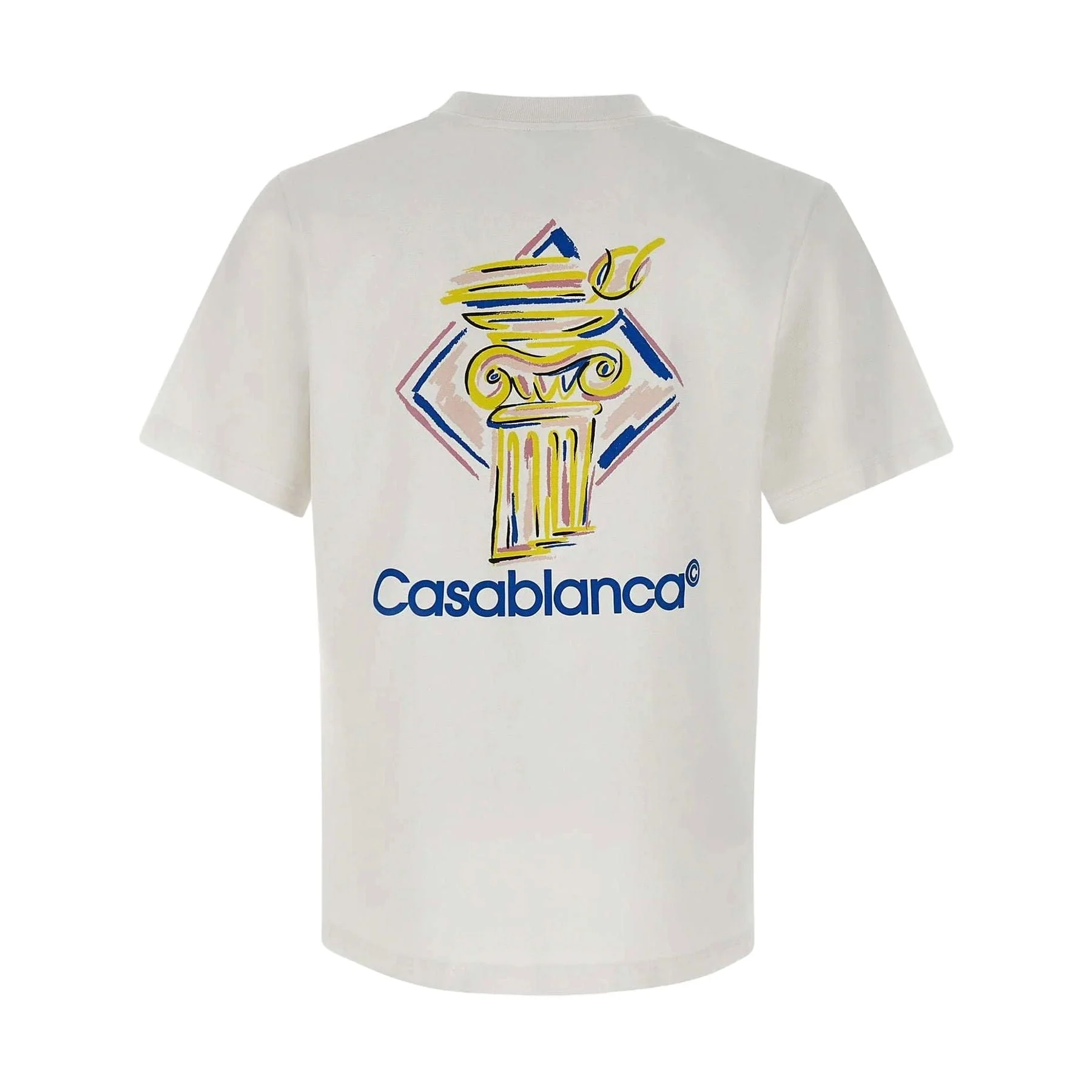 Casablanca Diamond Column T-Shirt 'White' - Image 2