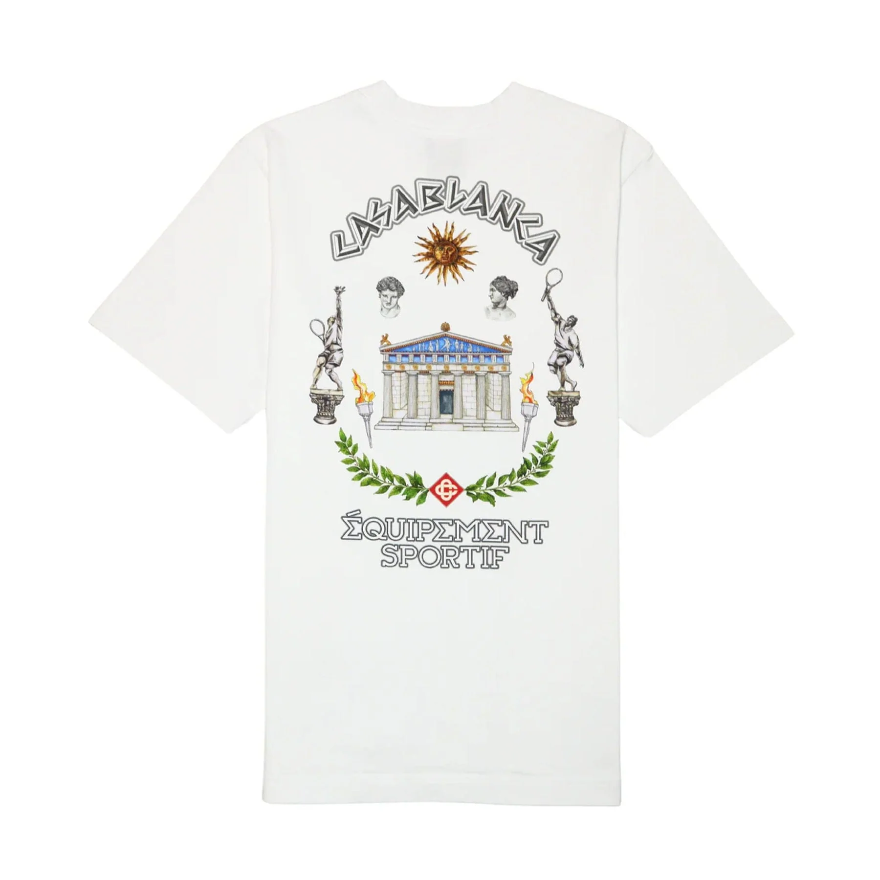 Casablanca Le Temple Du Sport T-Shirt 'White' - Image 2