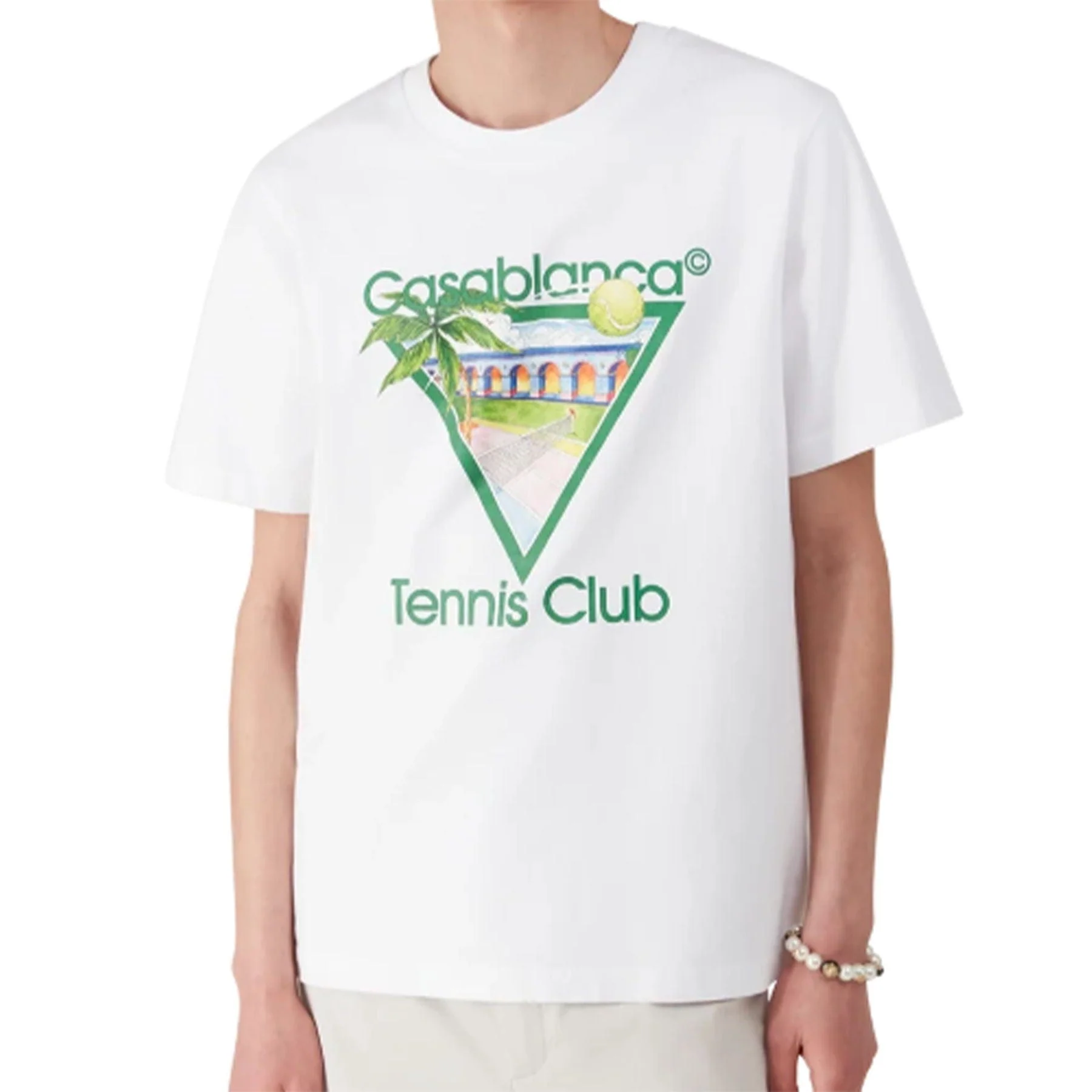 Casablanca Tennis Club Icon T-Shirt 'White' - Image 2