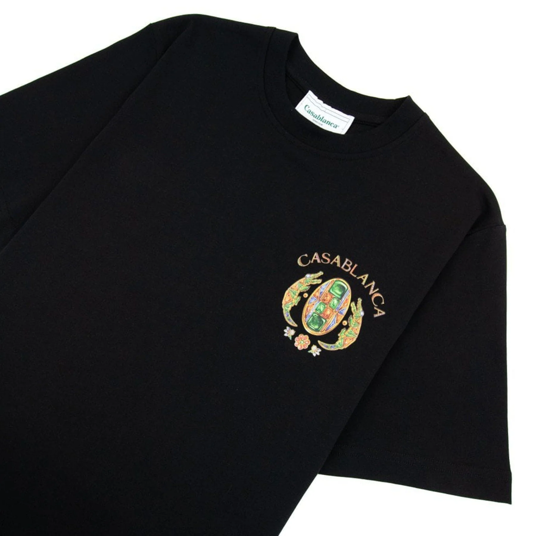Casablanca Joyaux D Afrique Tennis Club Printed T Shirt 'Black' - Image 2