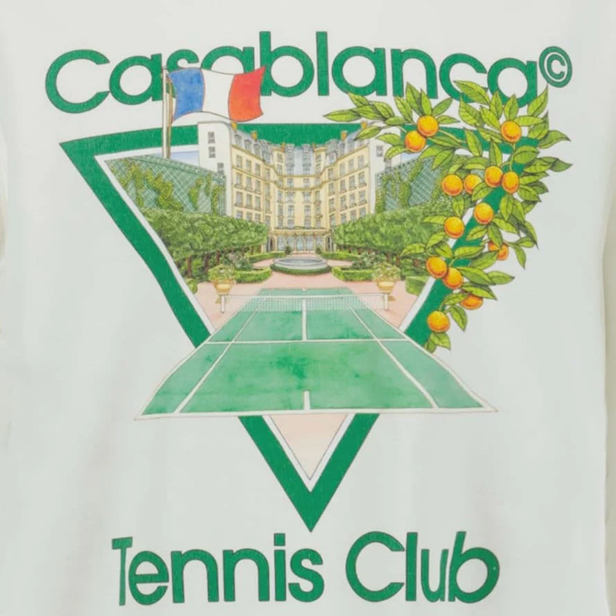 Casablanca 'Tennis Club' Sweatshirt Cream - Image 2