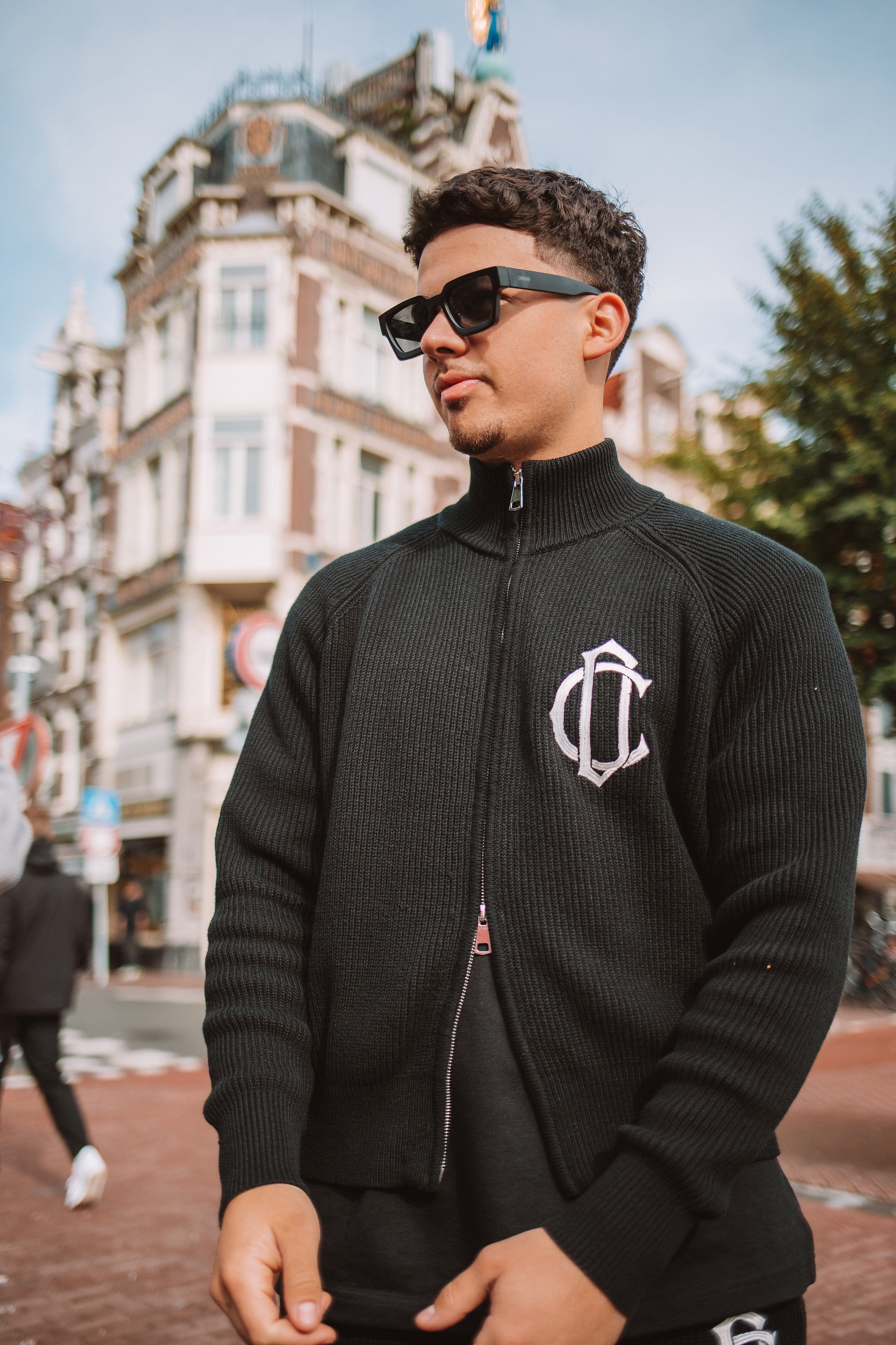 Cardair CD Emblem Knit Track Top - Black - Image 2