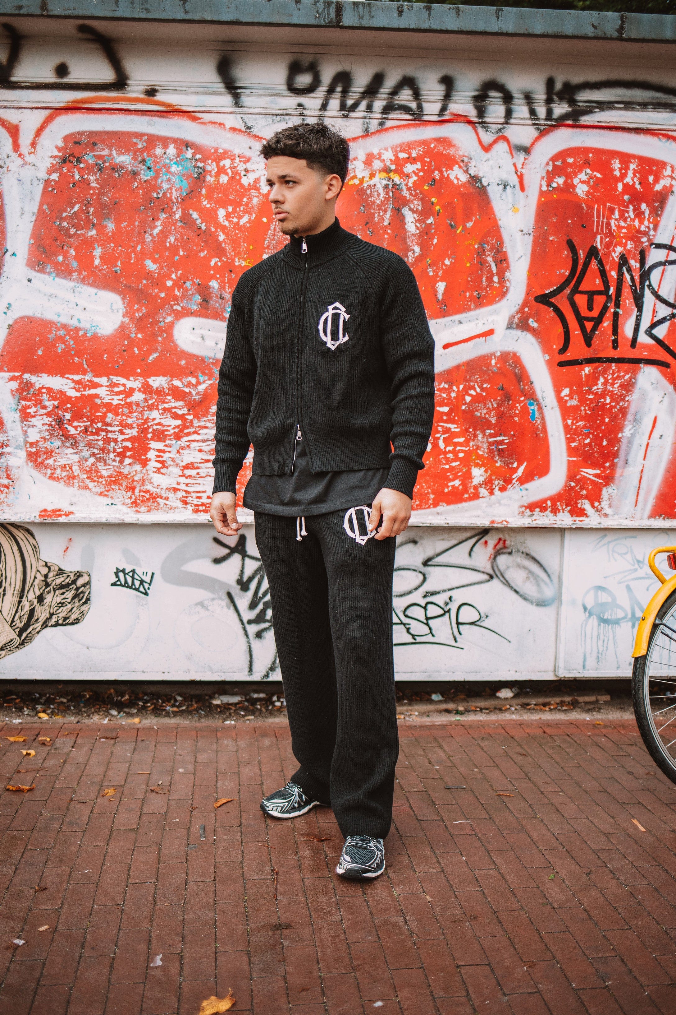 Cardair CD Emblem Knit Track Top - Black - Image 5