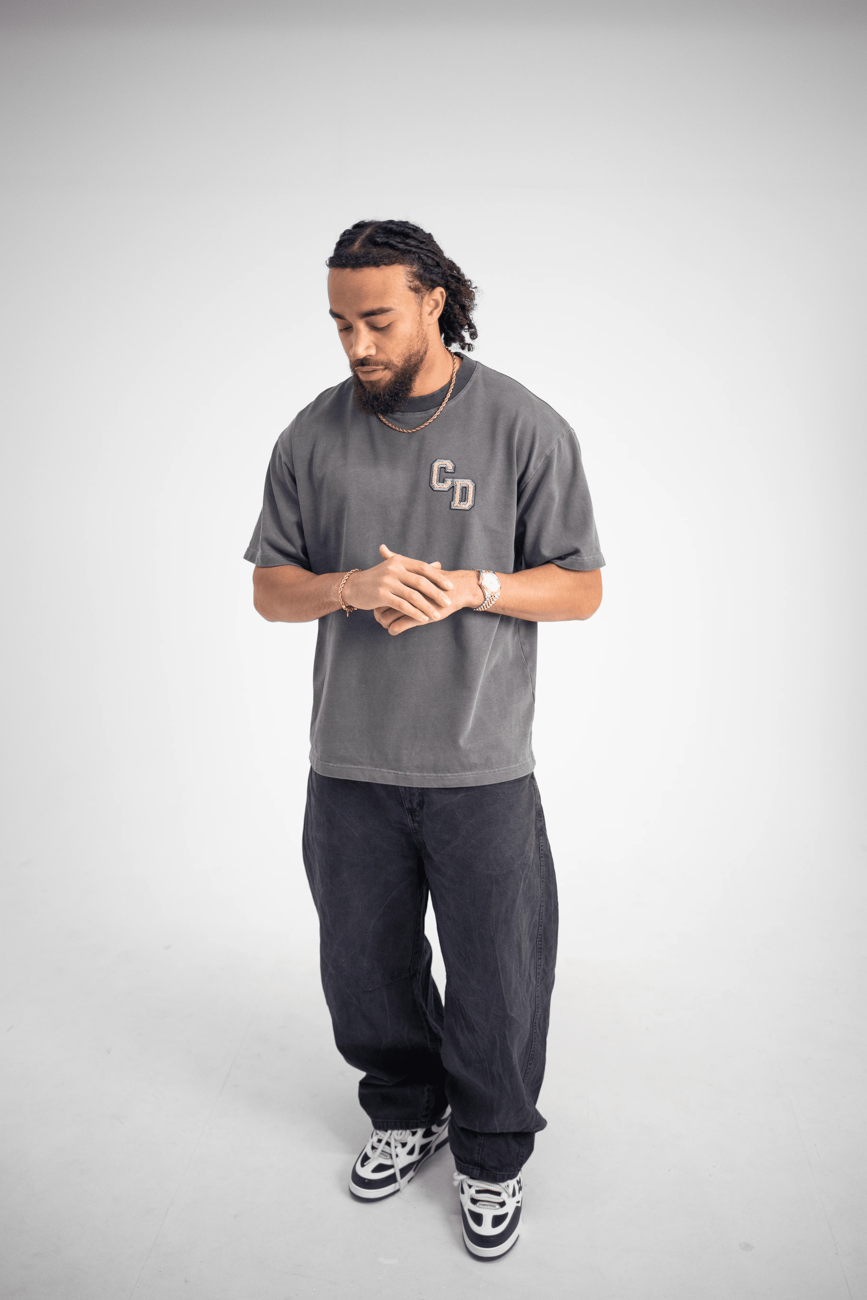 Cardair CD logo T shirt - Washed Charcoal - Image 3