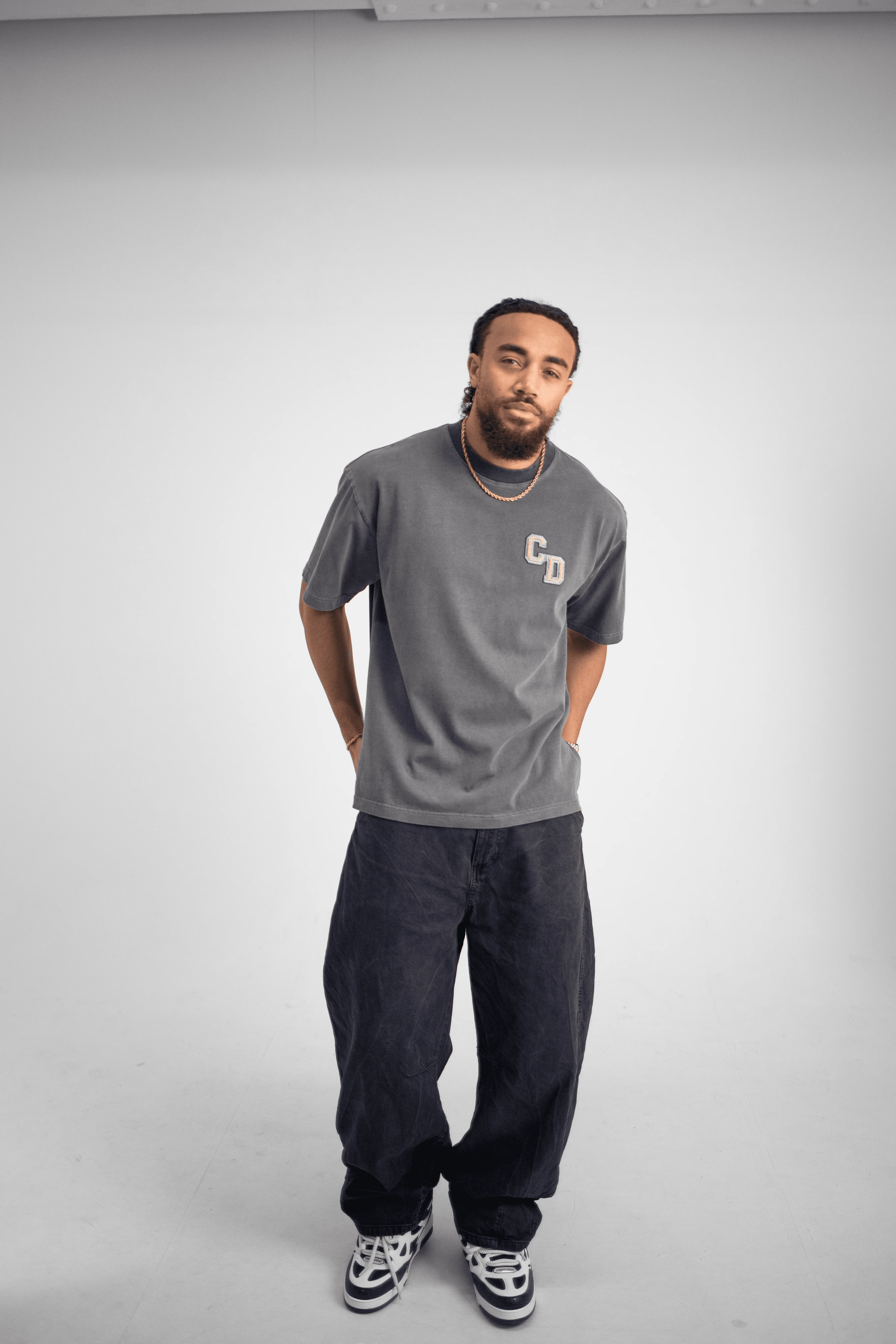 Cardair CD logo T shirt - Washed Charcoal - Image 5