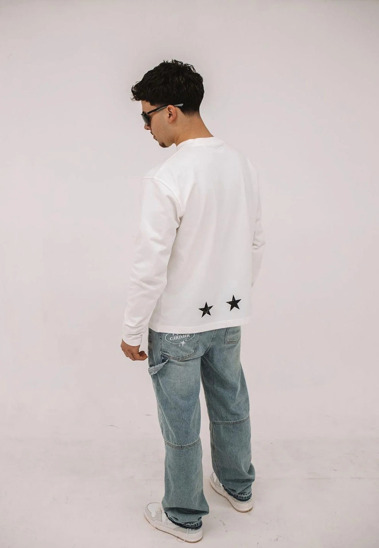 Cardair CD Star Long Sleve T Shirt - White - Image 3