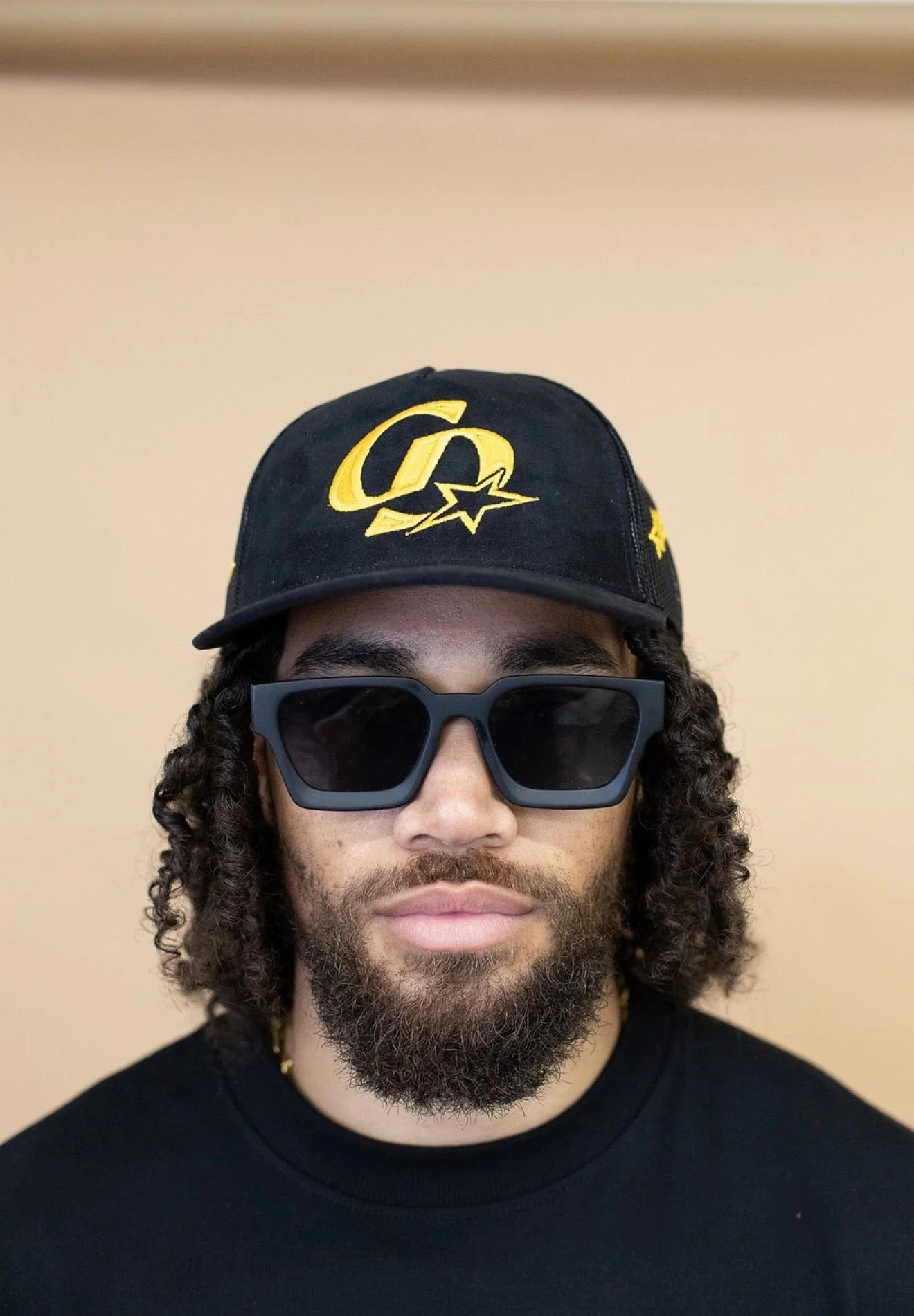 Cardair CD Star Suede Trucker - Black/Yellow - Image 3