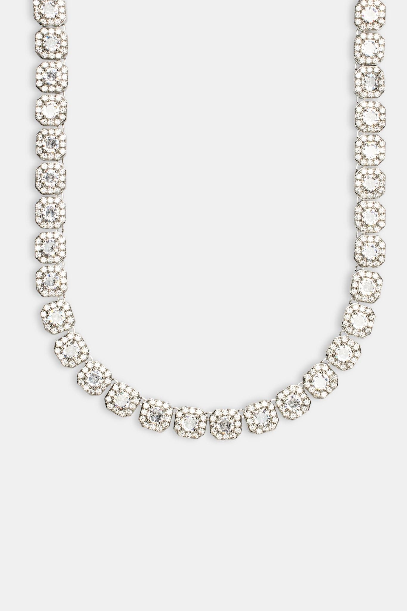 Cernucci Clustered Tennis Chain - 10mm - White - Image 2