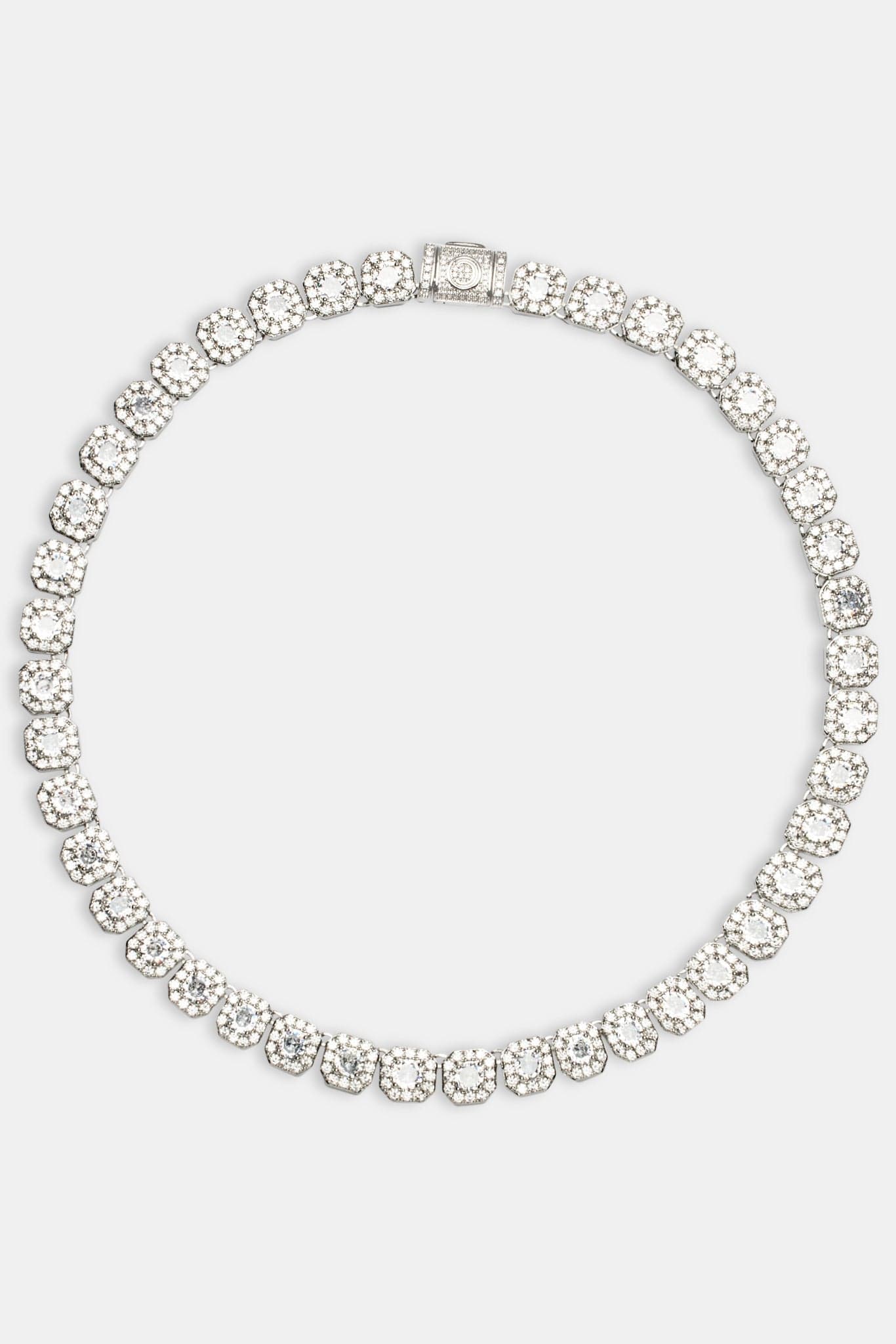 Cernucci Clustered Tennis Chain - 10mm - White - Image 4