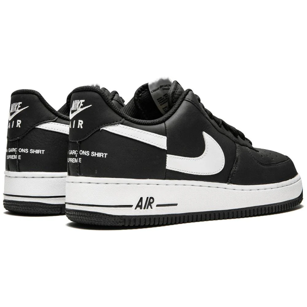Supreme x Comme des Garcons x Nike Air Force 1 Low Black White - Image 3