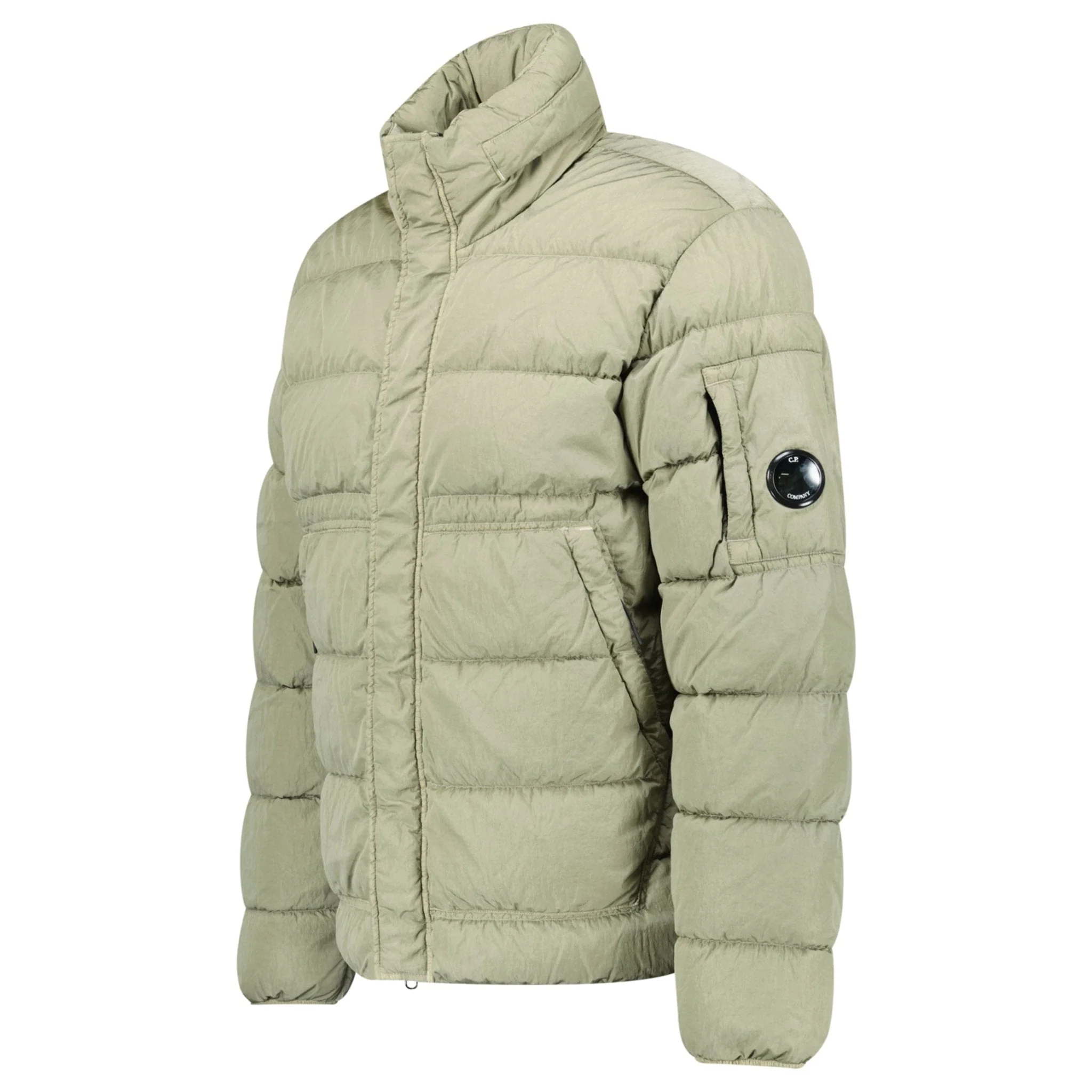 CP Company Chrome-R Down Jacket in Gunmetal Grey - Image 2