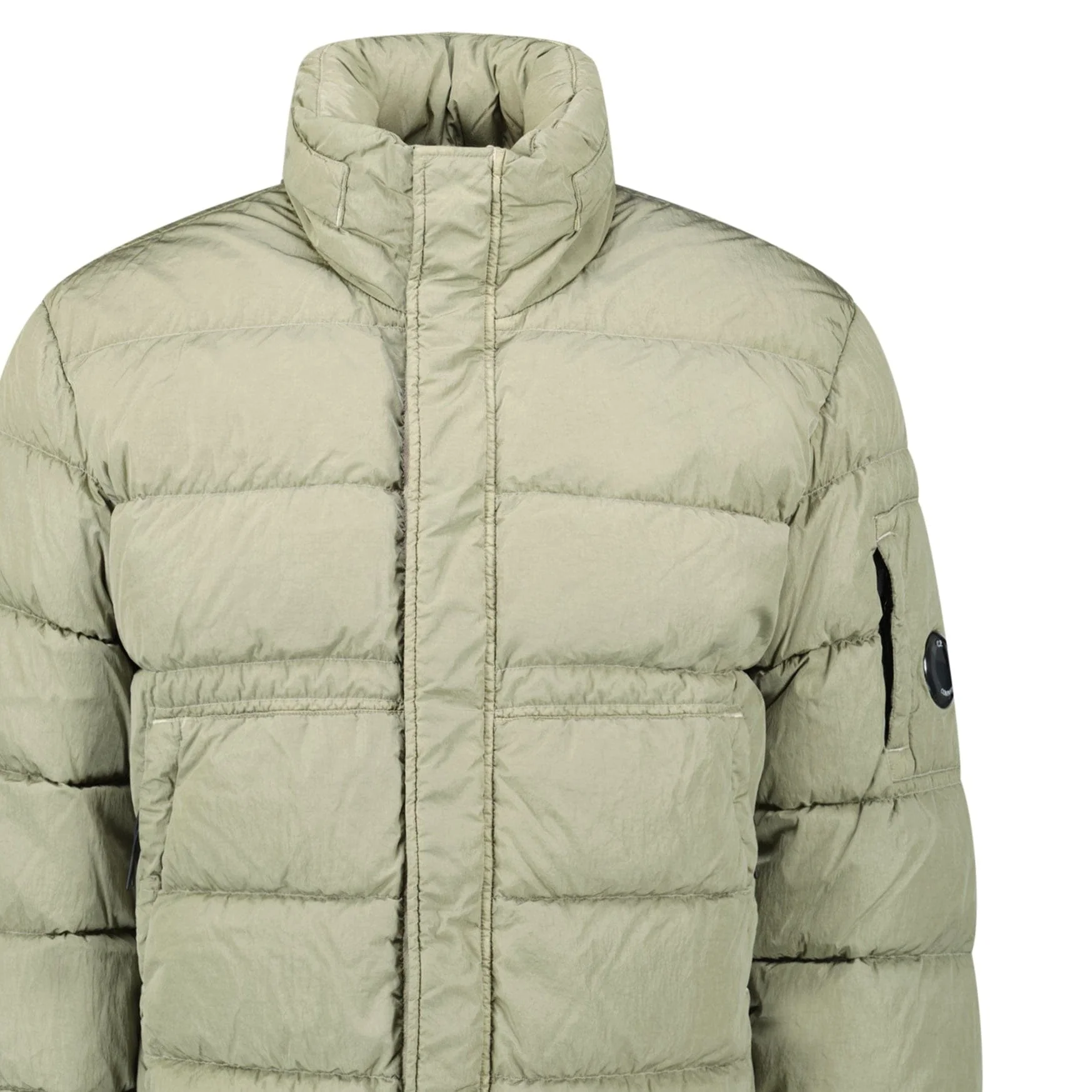 CP Company Chrome-R Down Jacket in Gunmetal Grey - Image 4