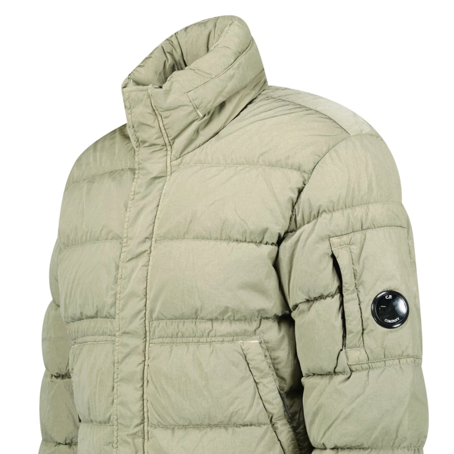 CP Company Chrome-R Down Jacket in Gunmetal Grey - Image 5