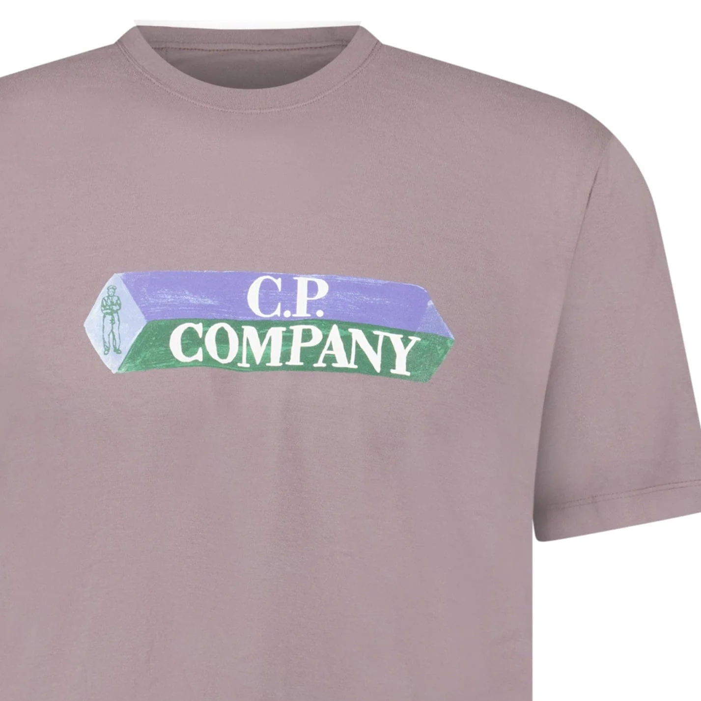 CP Company Cotton-Jersey T-Shirt in Purple Dove - Image 3