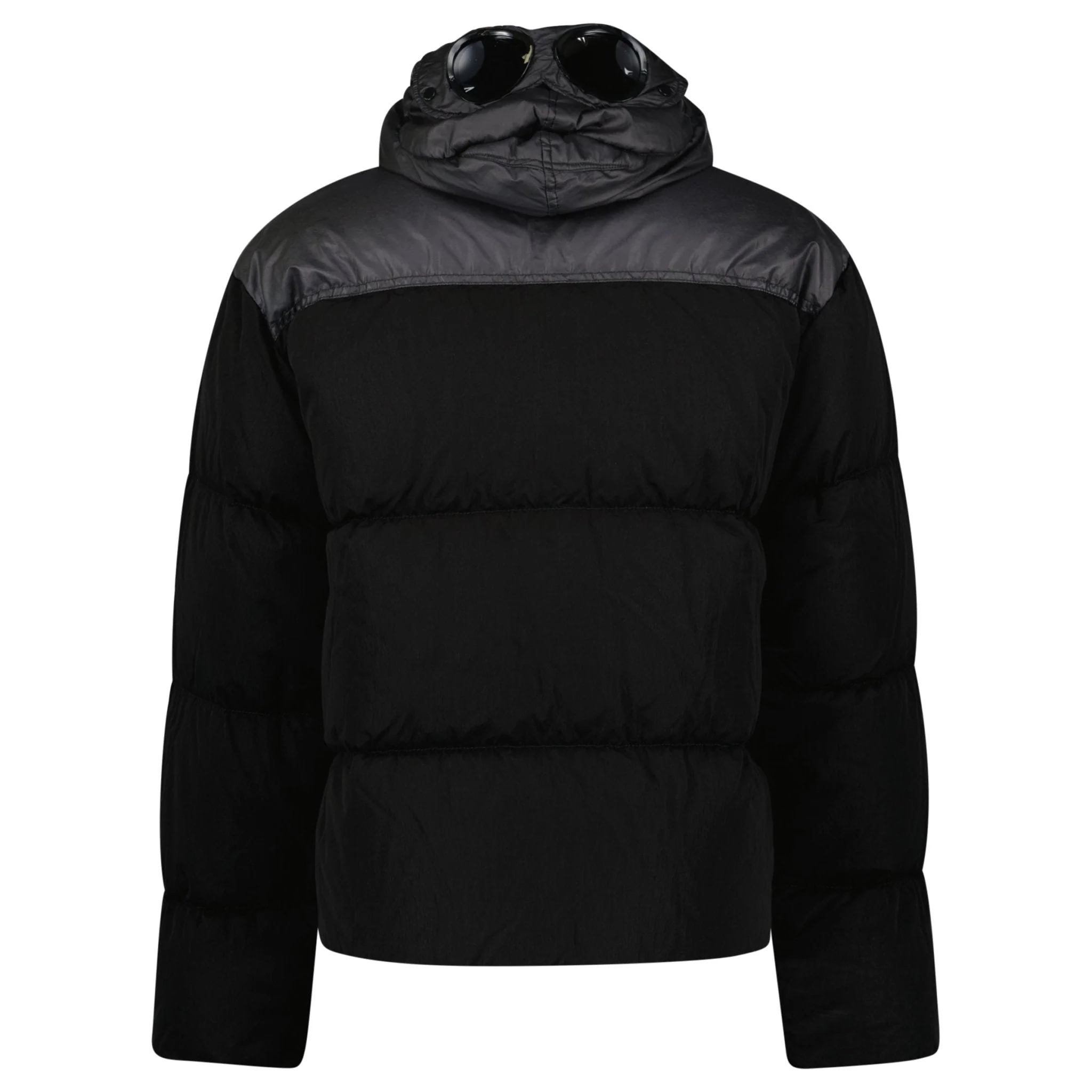 CP Company Eco Chrome R Mixed Goggle Down Jacket Black - Image 3