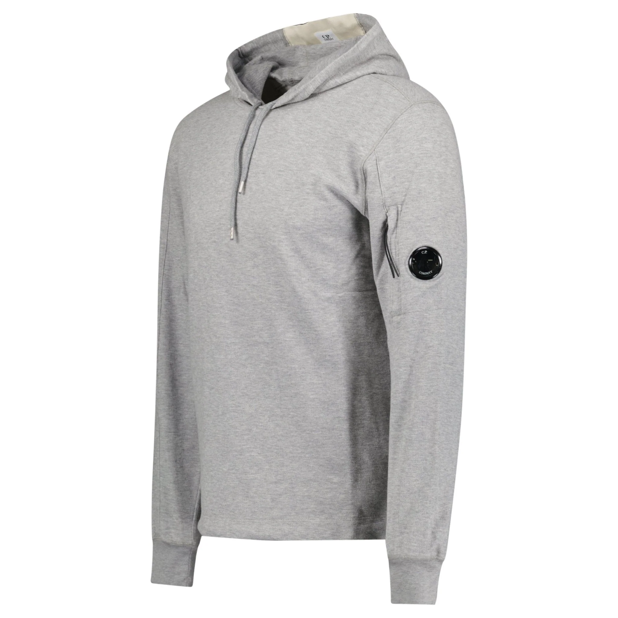CP Company Hooded Lens Light Fleece Sweatshirt Grey - Image 2
