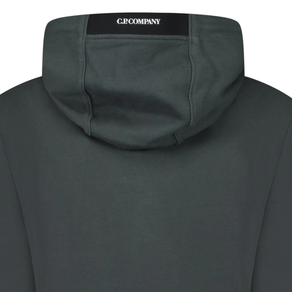CP Company Lens Diagonal Raised Hooded Fleece Dark Shadow Grey - Image 6
