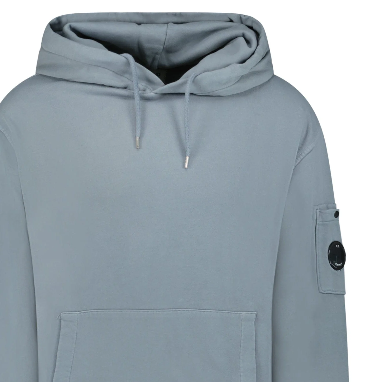 CP Company Lens Diagonal Raised Hooded Fleece Stormy Weather - Image 3