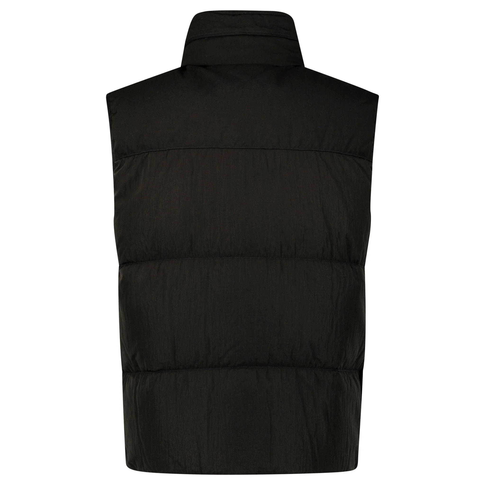 CP Company Lens Garment Dyed ECO-Chrome R Gilet in Black - Image 2