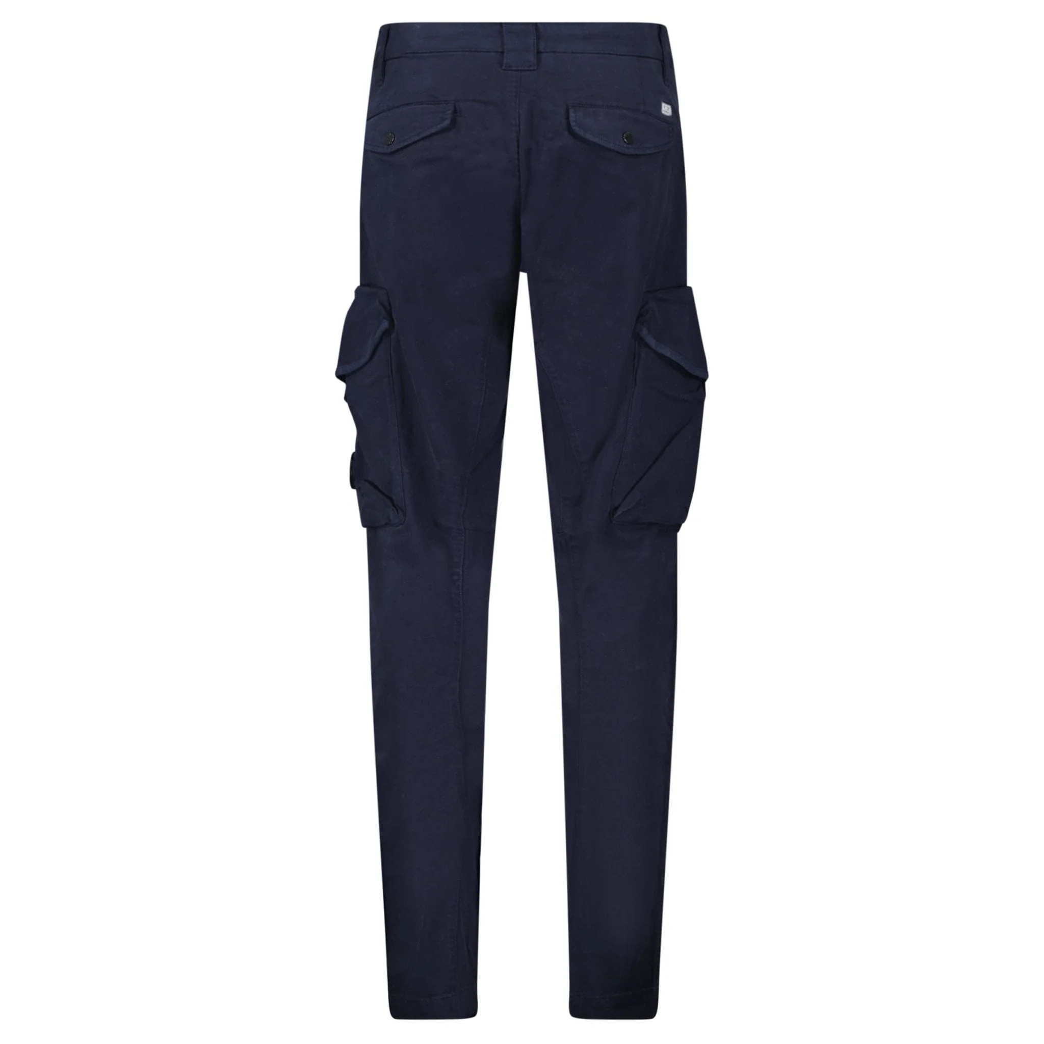 CP Company Stretch Sateen Ergonomic Lens Cargo Pants in Navy - Image 3
