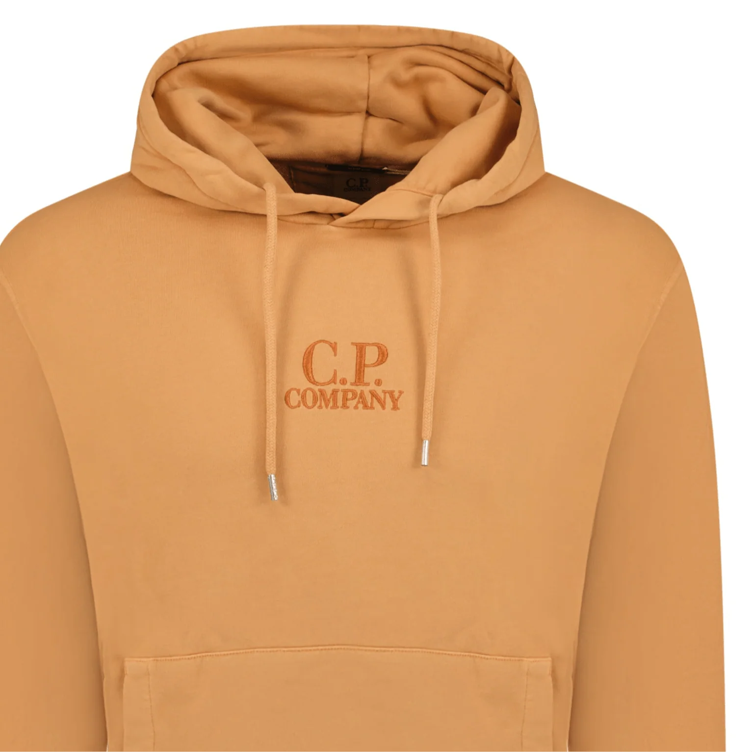 CP Company Writing Logo Hooded Sweatshirt Apricot - Image 2