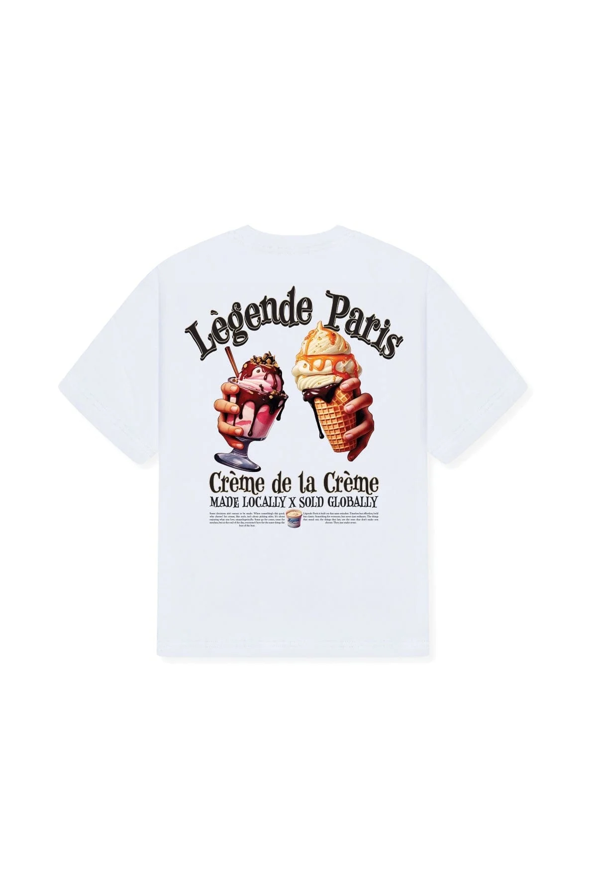 Legende Paris Creme De La Creme T-Shirt - White - Image 2