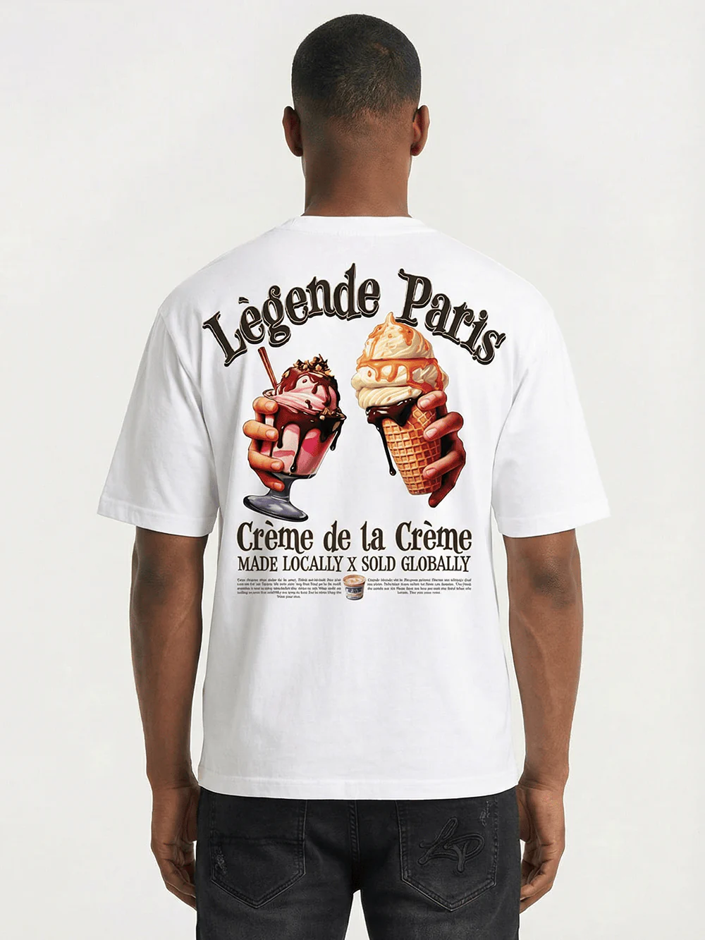 Legende Paris Creme De La Creme T-Shirt - White - Image 4