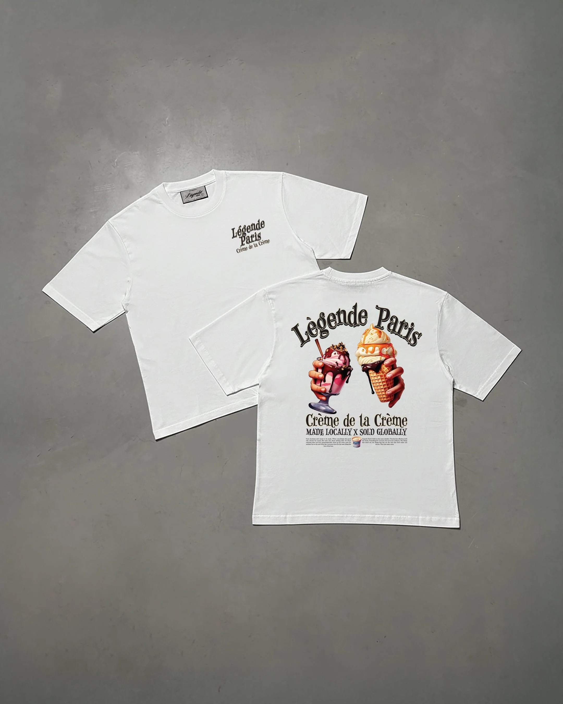 Legende Paris Creme De La Creme T-Shirt - White - Image 5