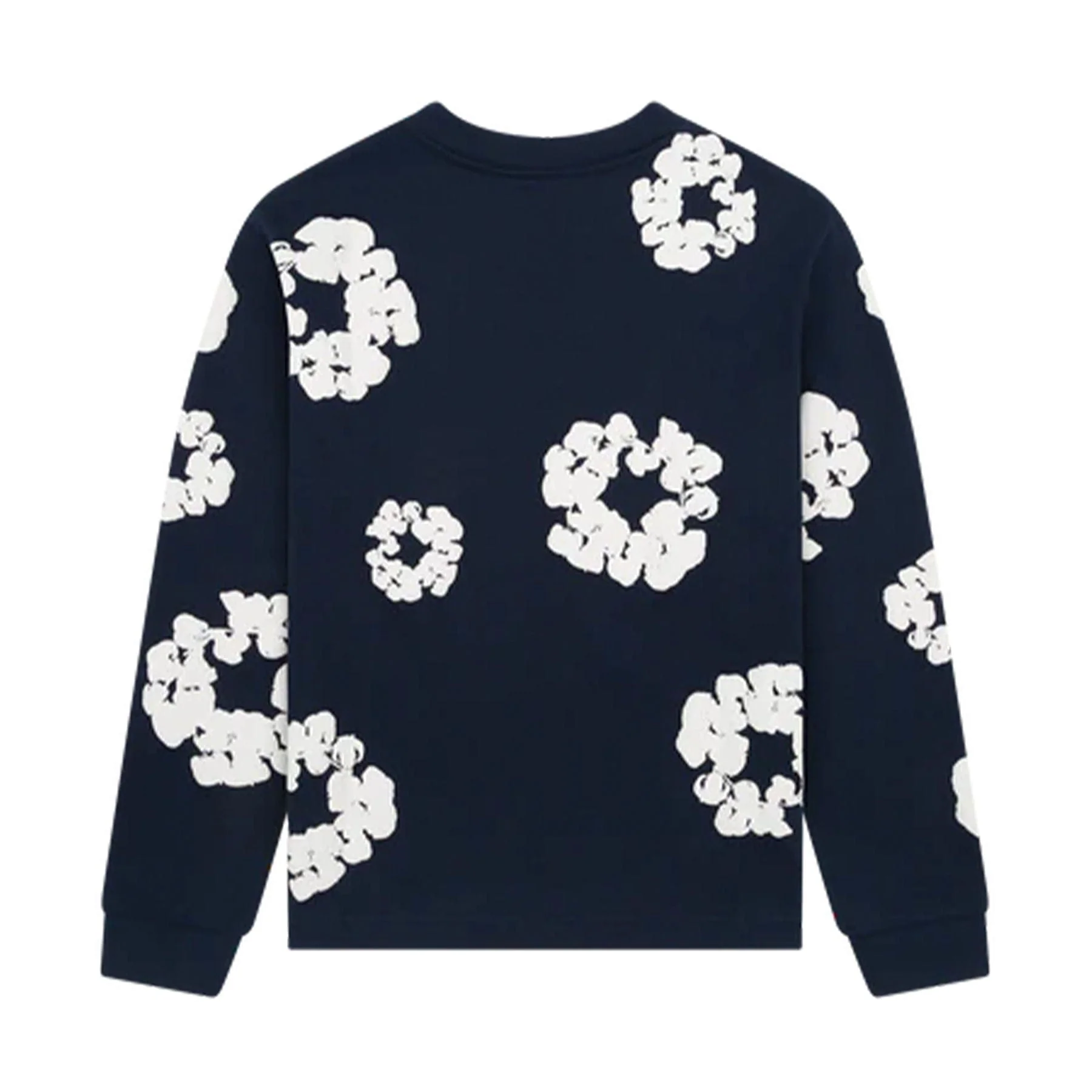 Denim Tears The Cotton Wreath Long Sleeve Tee 'Navy' - Image 2