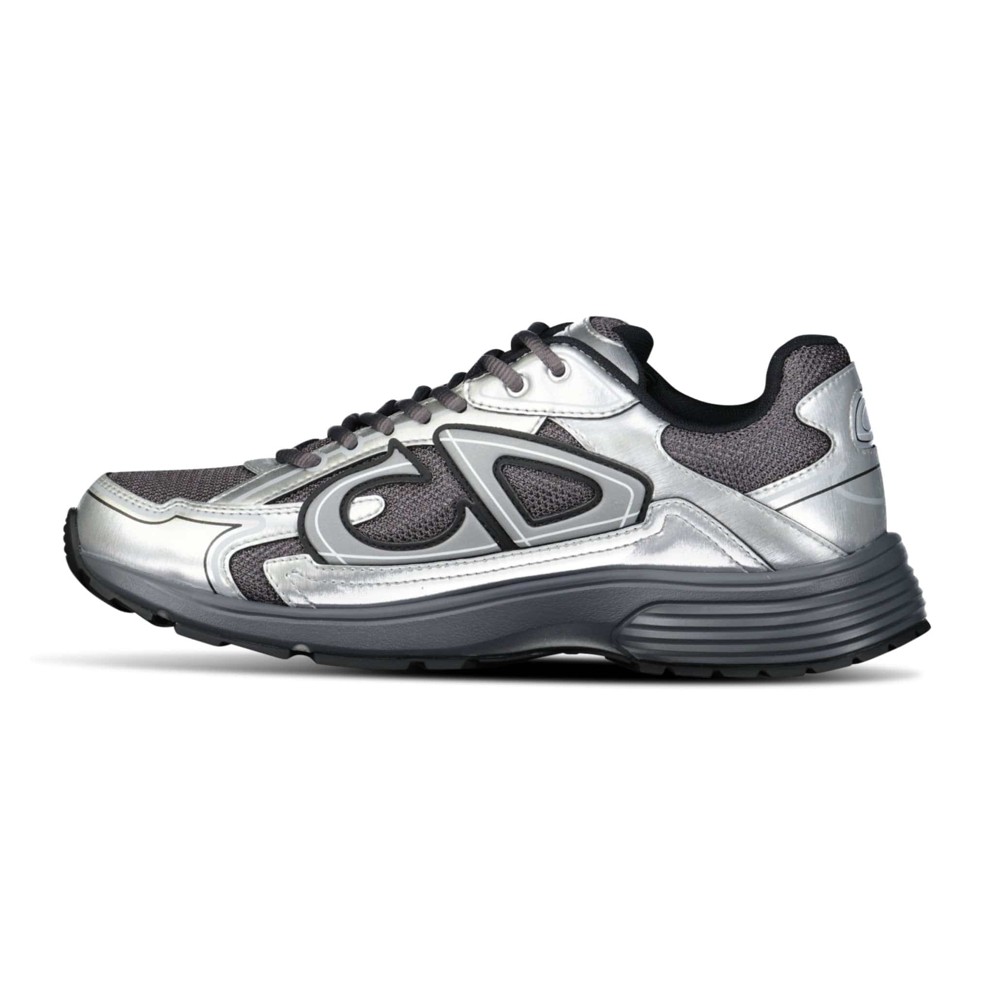 Dior B30 Countdown Sneakers in Deep Grey/Silvertone Metallic - Image 3