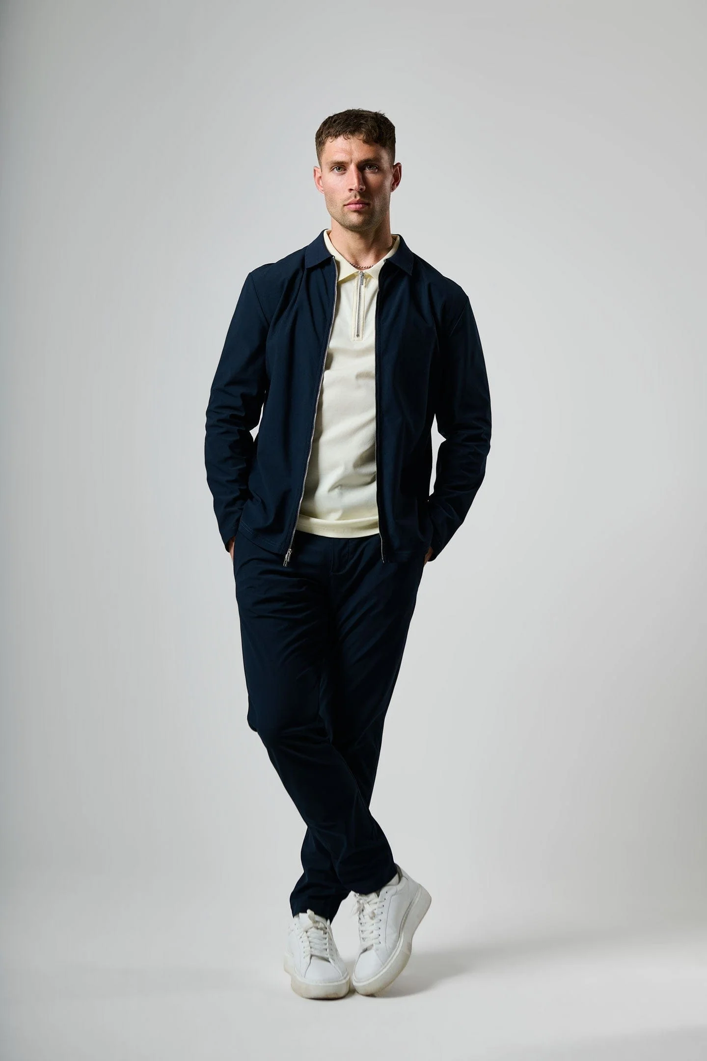 Etiquette Double Zip Overshirt 'Navy' - Image 4