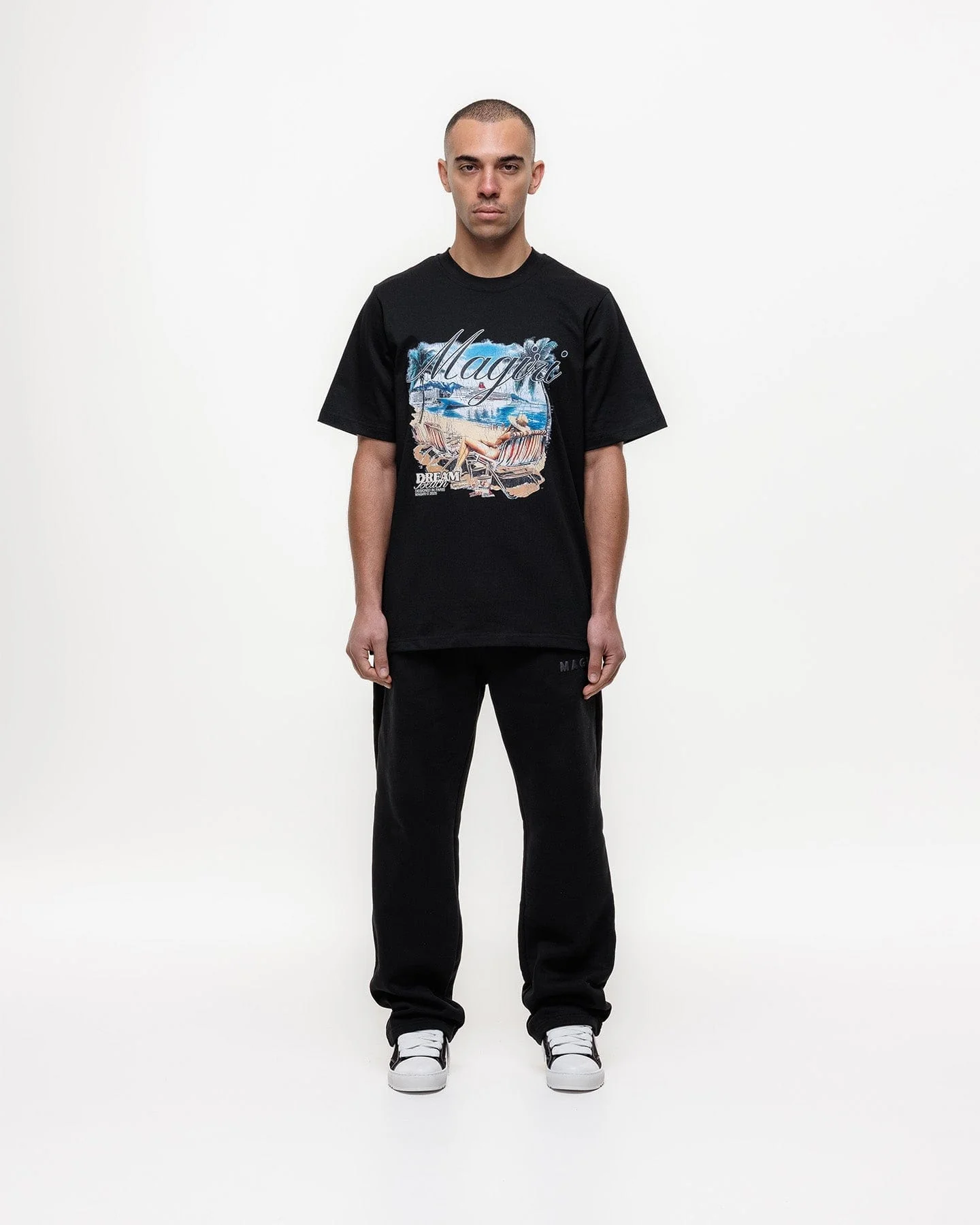 Magiri Dream Beach Printed T-Shirt 'Black' - Image 3