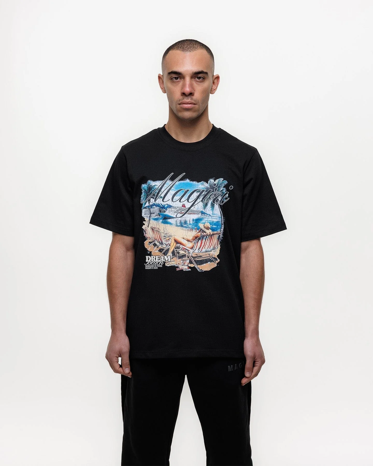 Magiri Dream Beach Printed T-Shirt 'Black' - Image 4