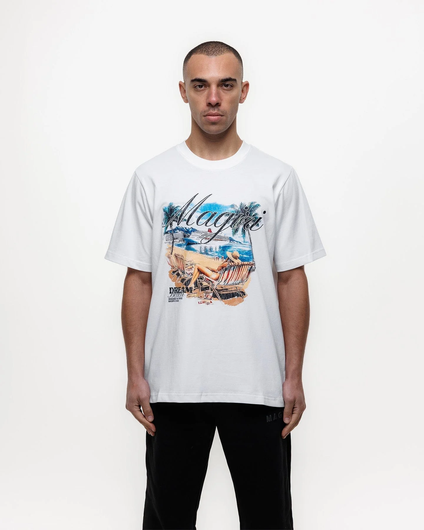 Magiri Dream Beach Printed T-Shirt 'White' - Image 4