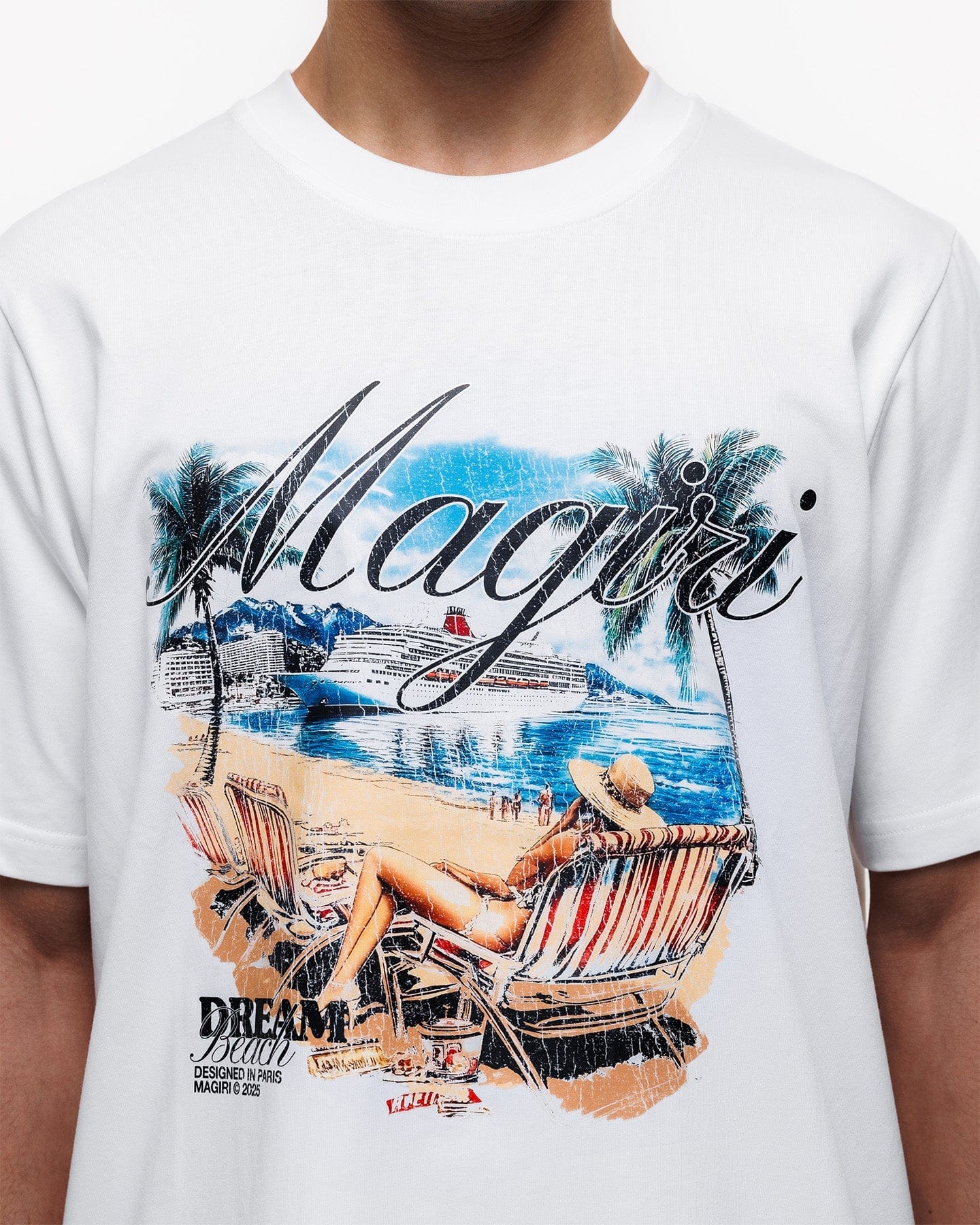 Magiri Dream Beach Printed T-Shirt 'White' - Image 6