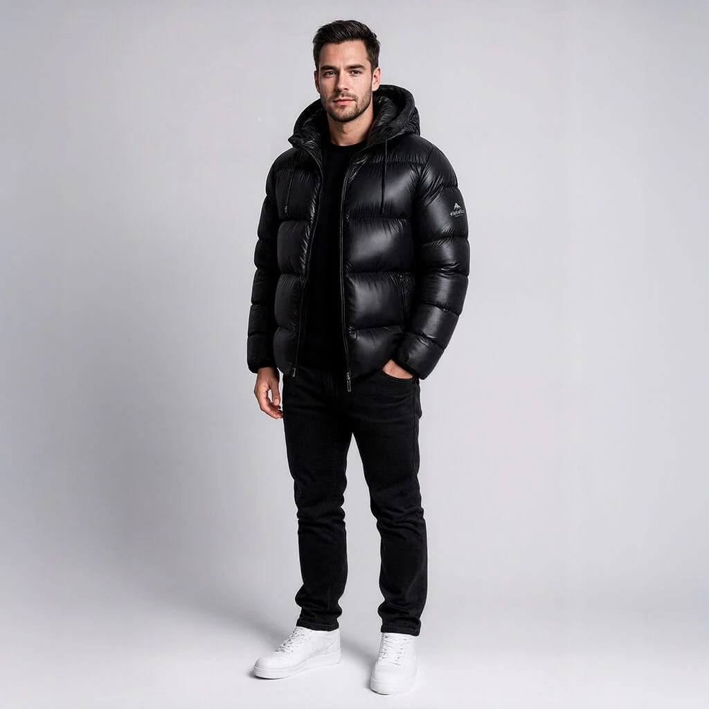 Helvetica Mountain Pioneers Edge Hooded Down Jacket - Image 2