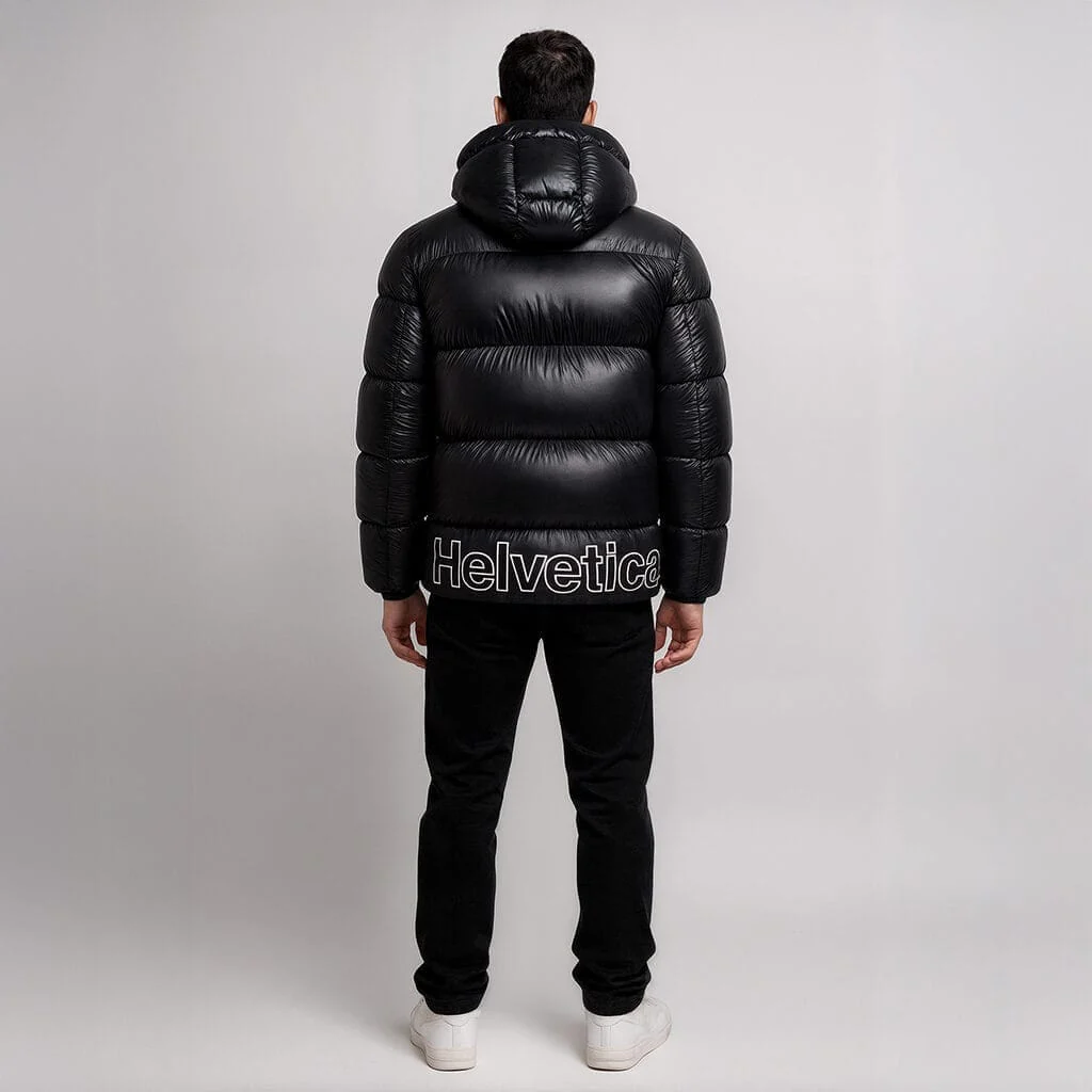 Helvetica Mountain Pioneers Edge Hooded Down Jacket - Image 3